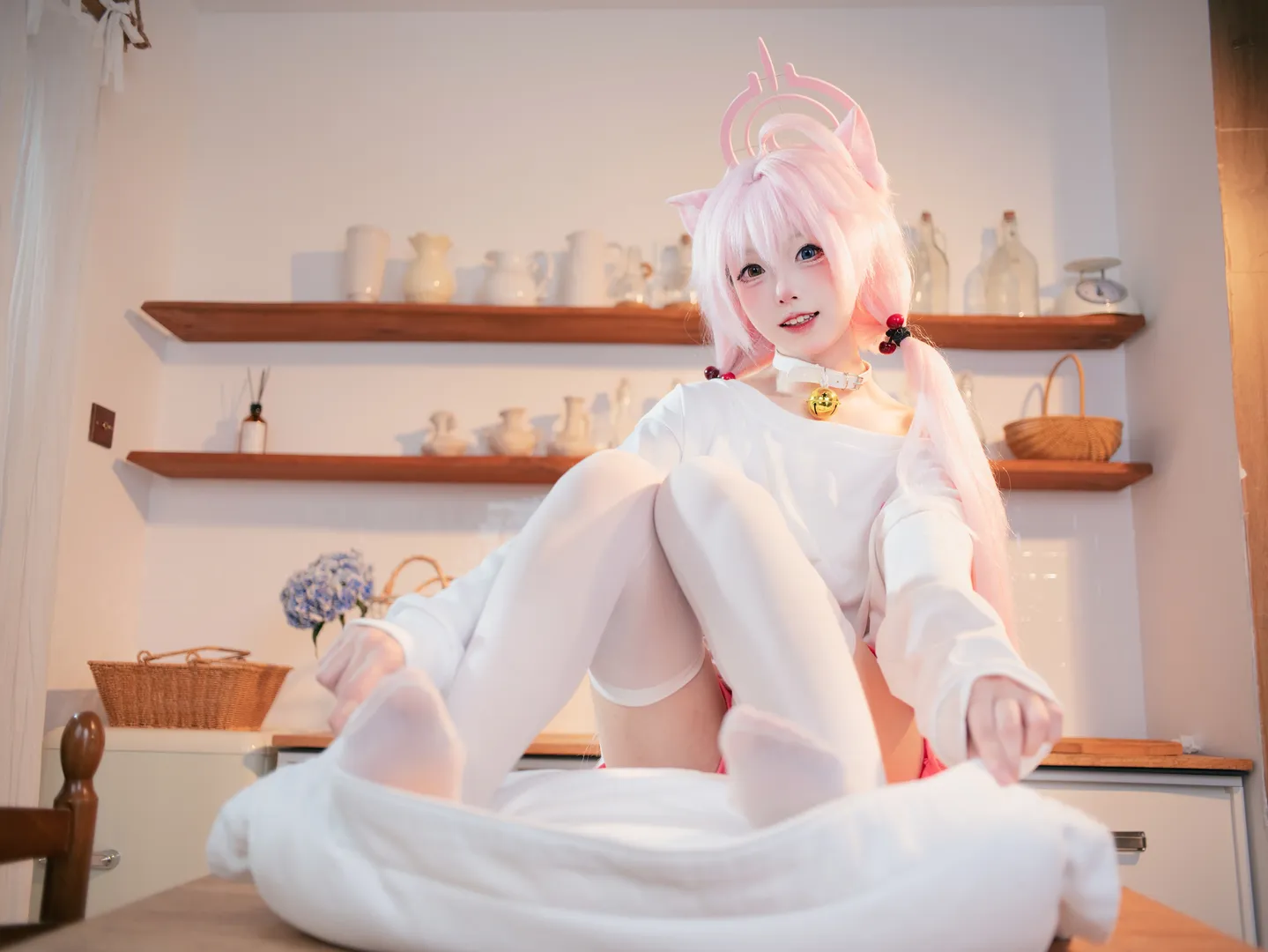 cosplay, 蔚蓝档案, 猫耳, 小鸟游星野cos, 居家风 - 第2张