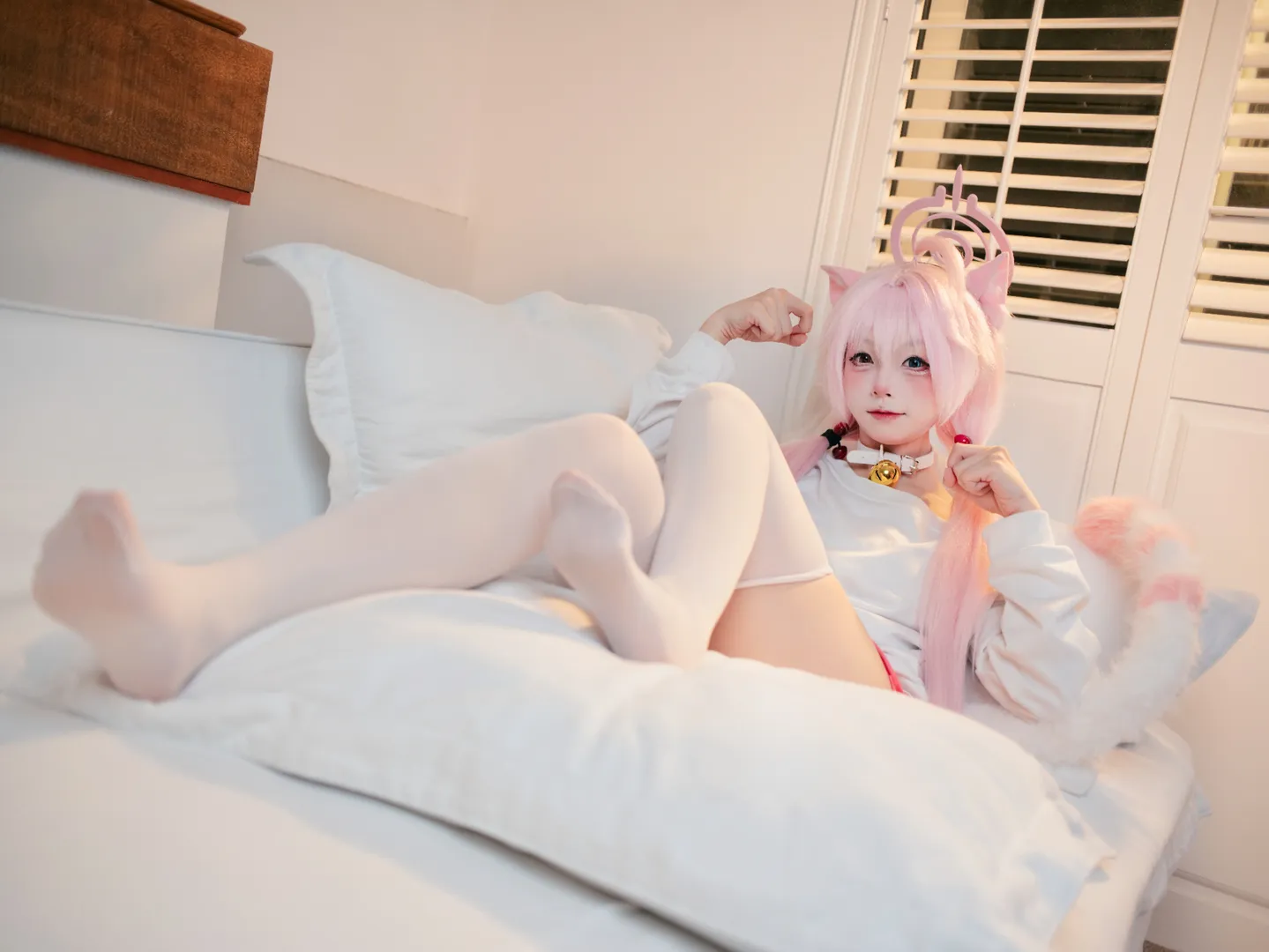 cosplay, 蔚蓝档案, 猫耳, 小鸟游星野cos, 居家风 - 第3张