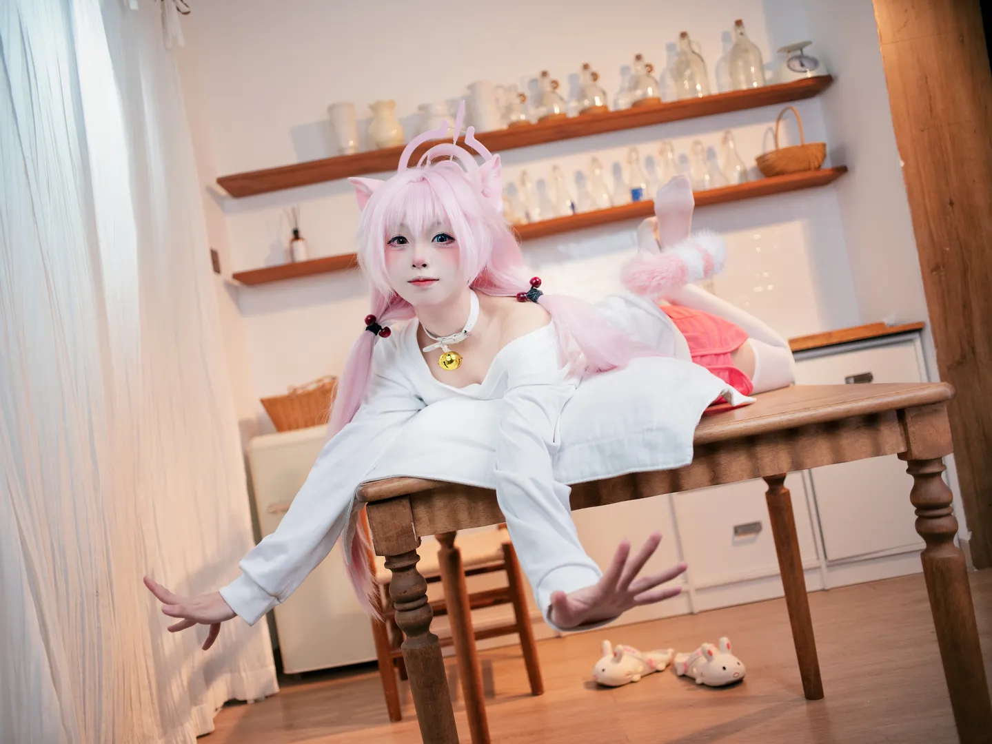cosplay, 蔚蓝档案, 猫耳, 小鸟游星野cos, 居家风 - 第4张