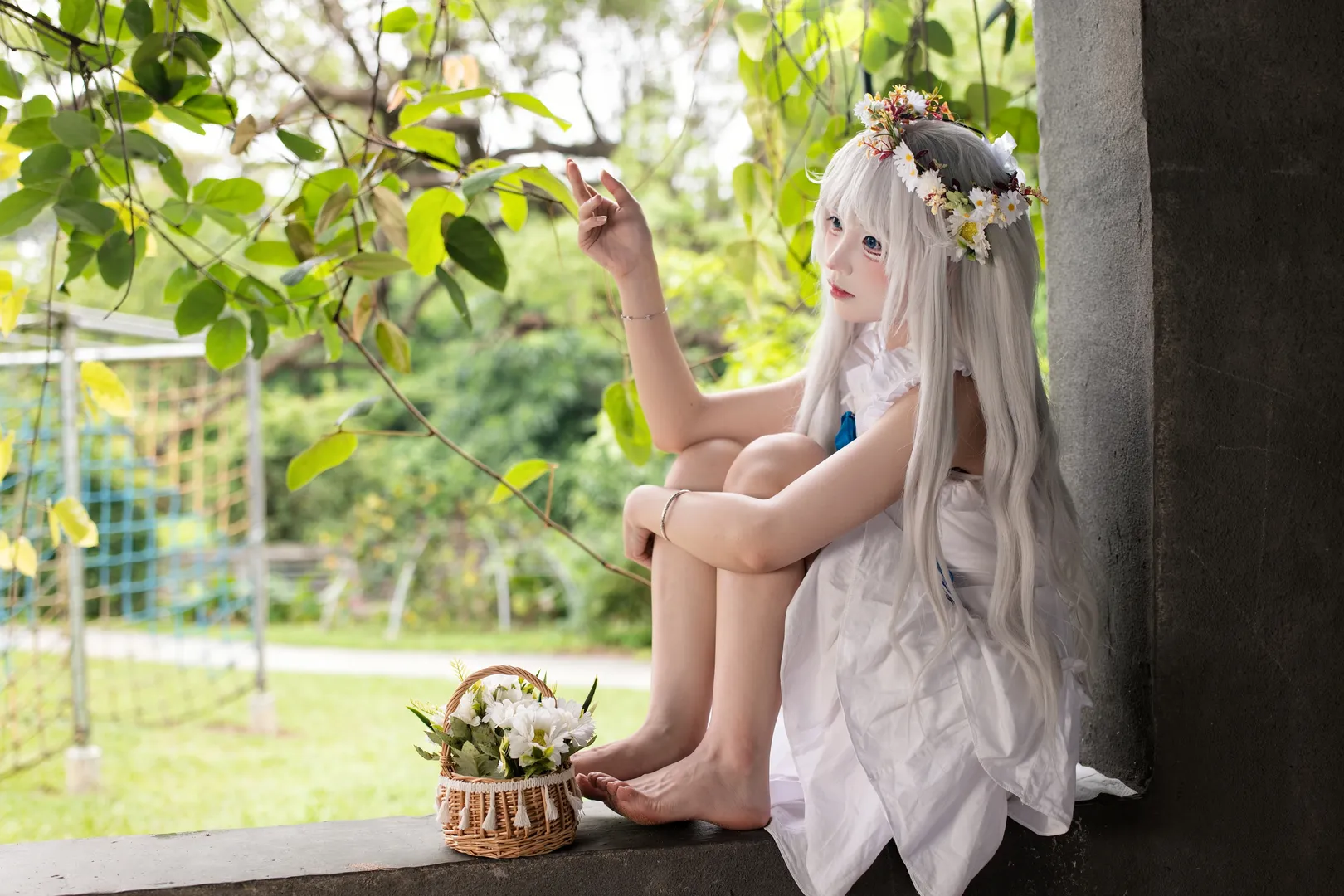 廣州模特, 戶外cosplay, 面碼cos, 我們仍未知道那天所看見的花的名字, 未聞花名cos - 第1張