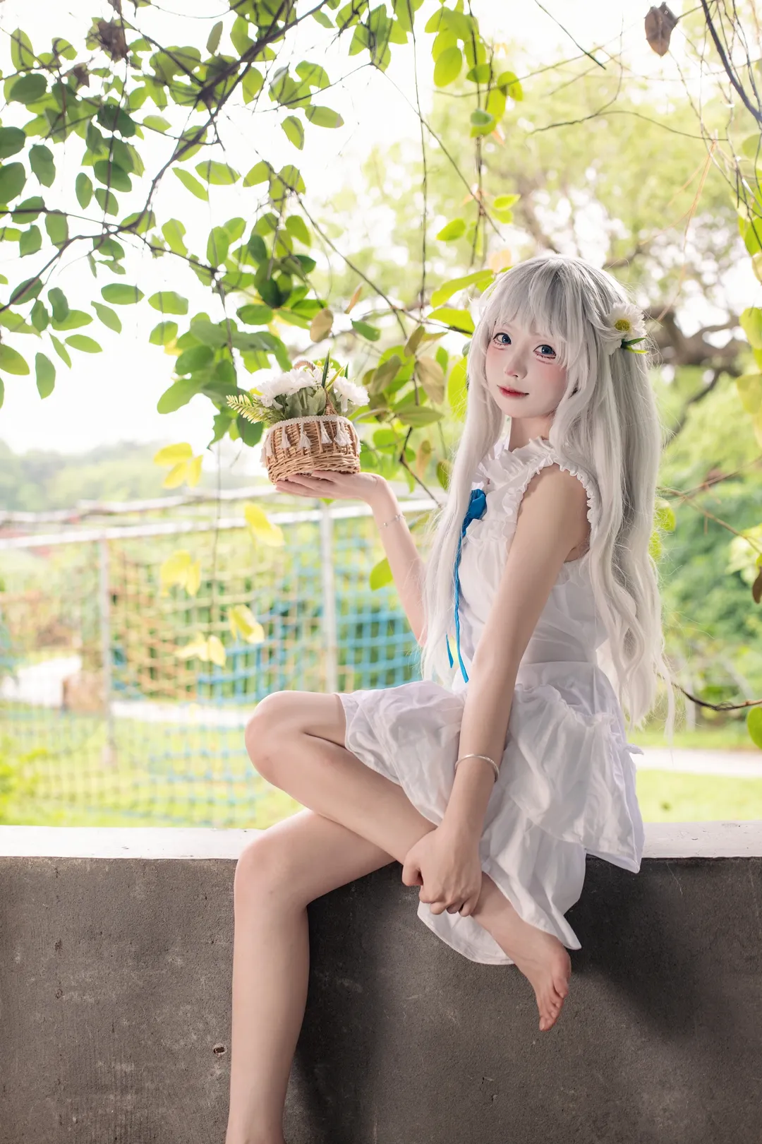 广州模特, 户外cosplay, 面码cos, 我们仍未知道那天所看见的花的名字, 未闻花名cos