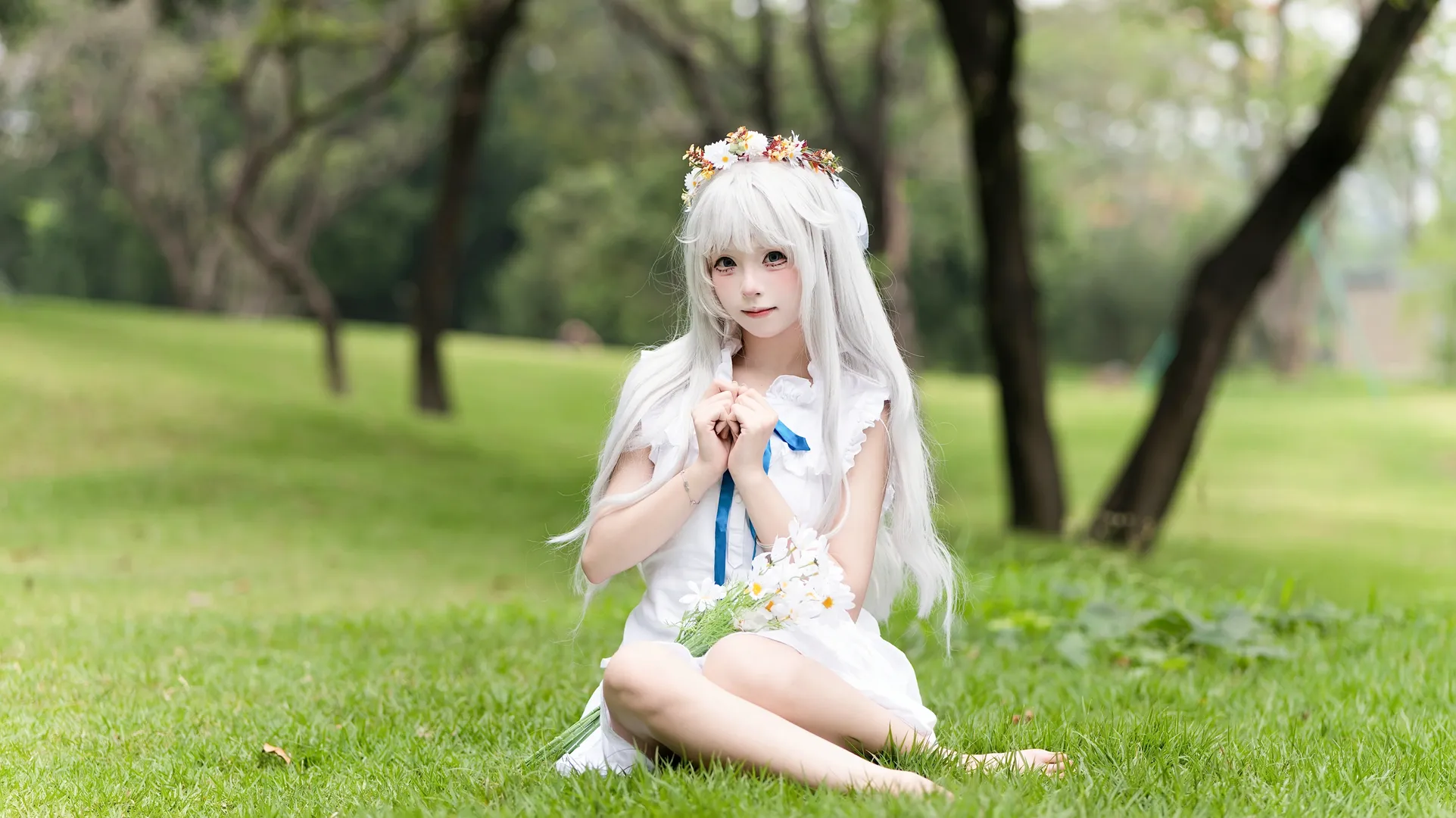 户外人像摄影, 动漫角色扮演, 面码cos, 我们仍未知道那天所看见的花的名字, 未闻花名cos