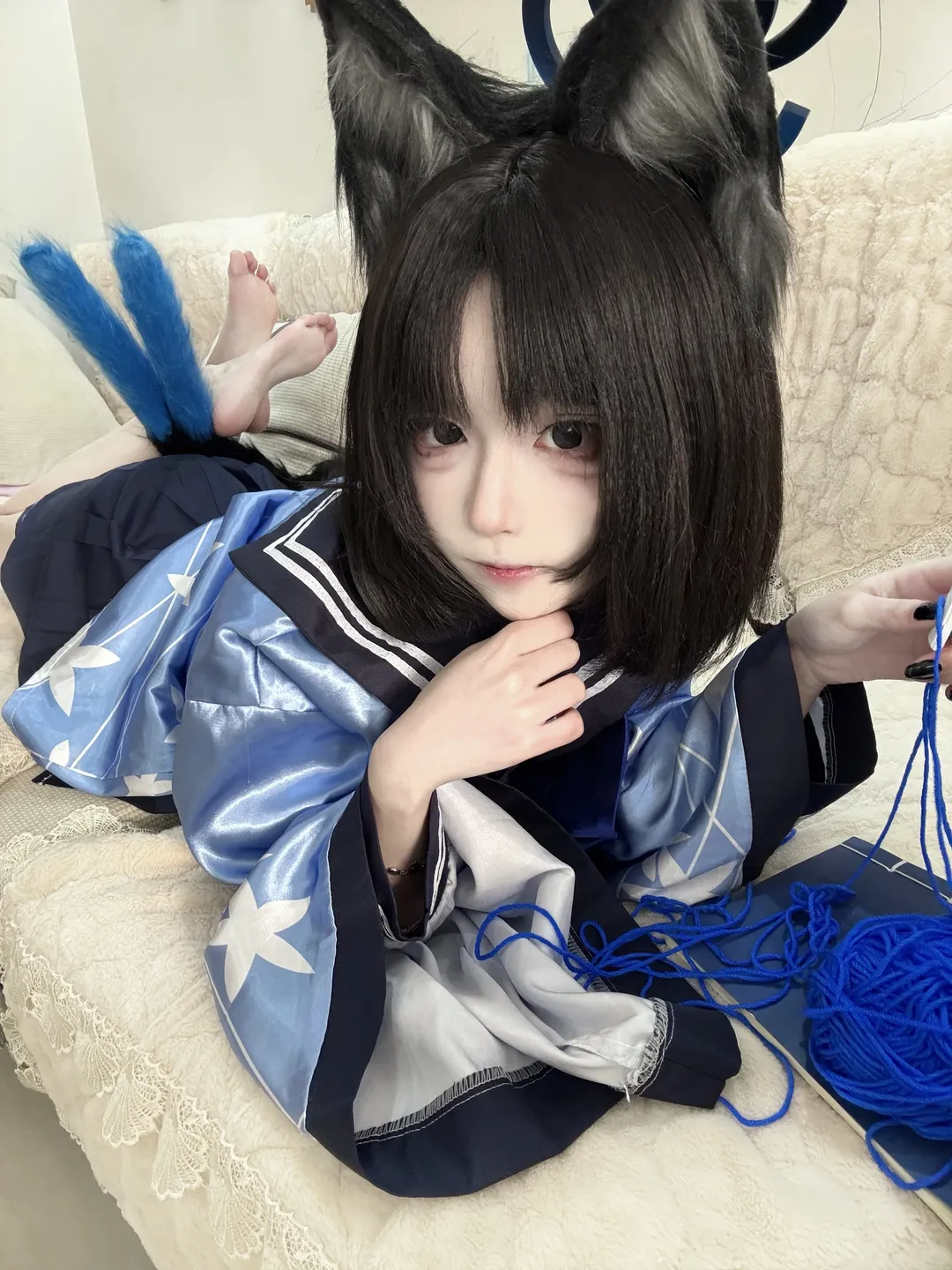 cosplay, 蔚蓝档案, 猫耳, 桐生桔梗cos, 和风风格