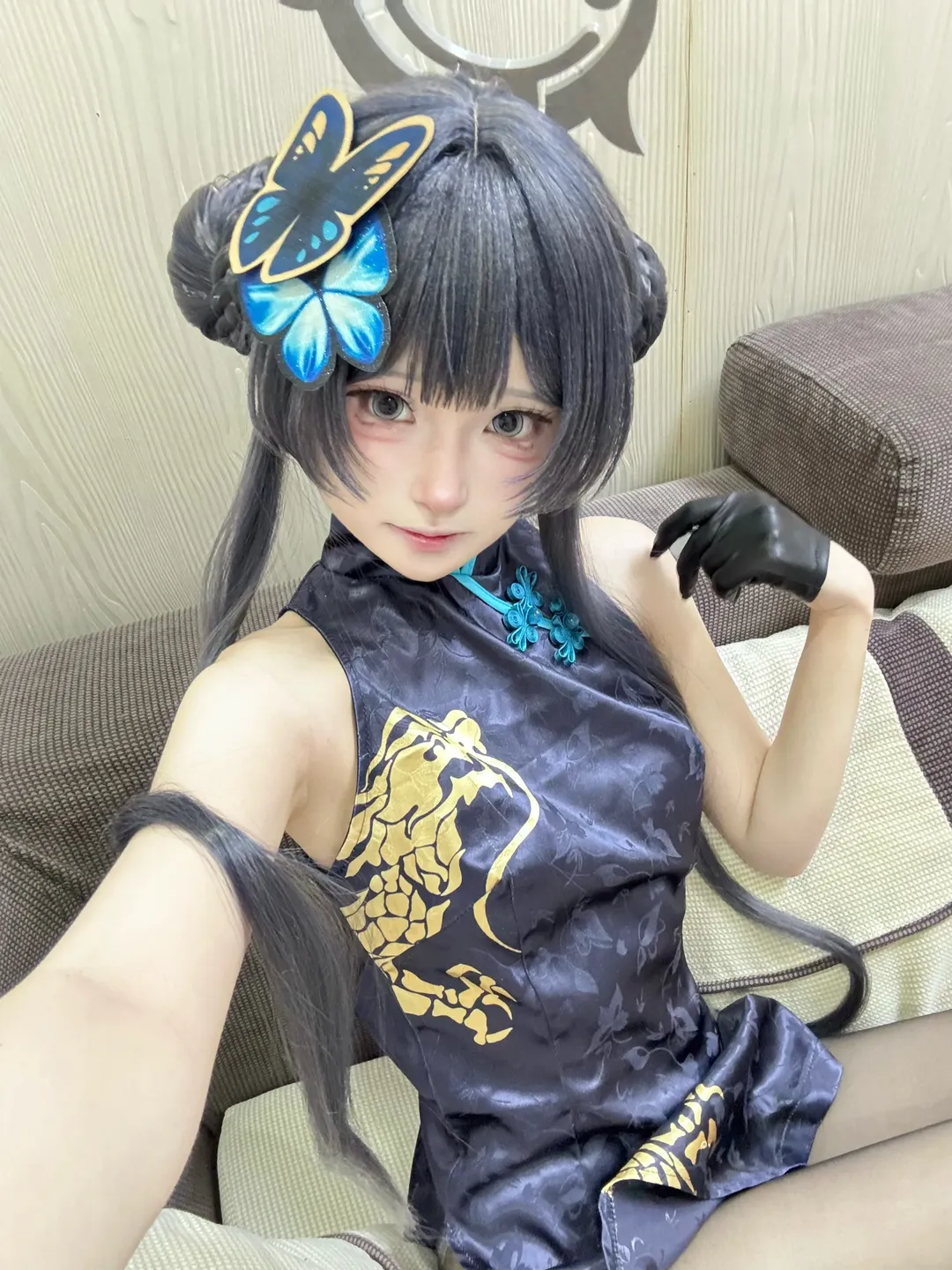 コスプレ, ブルーアーカイブ, 竜華キサキ コスプレ, チャイナドレスの要素, 龍紋デザイン - 2枚目