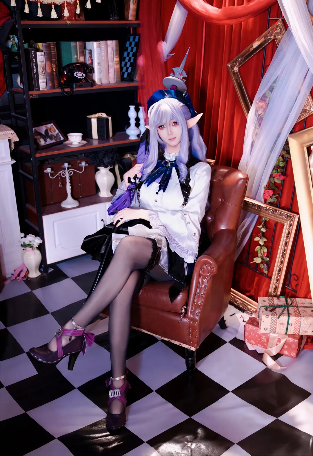 薇薇安cos, Cosplay正片, 精灵耳cos, 梦幻紫色系, 二次元写真 - 第8张