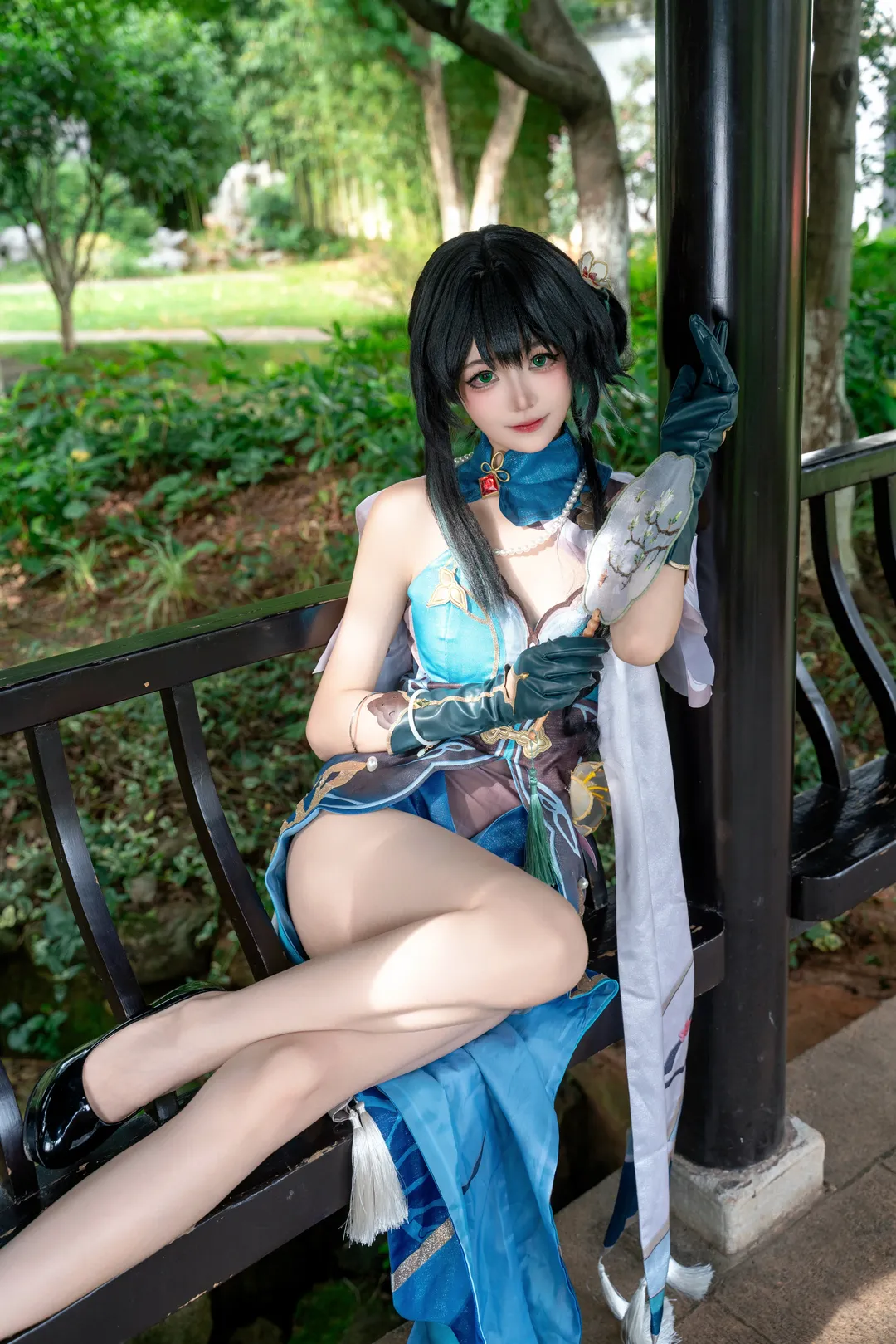 cosplay, Honkai: Star Rail, Garden photography, Chinese aesthetics, Ruan Mei cosplay