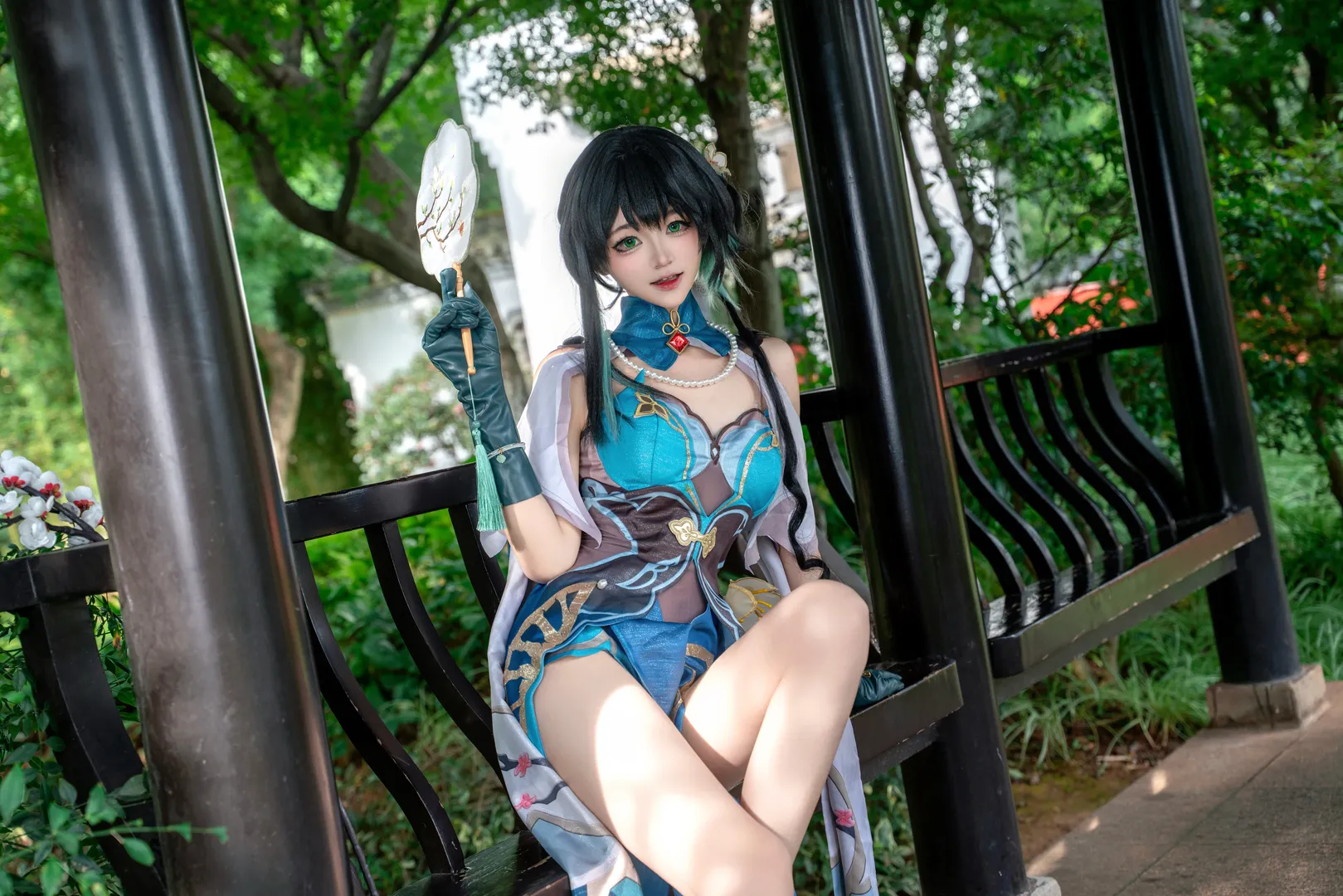 cosplay, Honkai: Star Rail, Garden photography, Chinese aesthetics, Ruan Mei cosplay - Image 5
