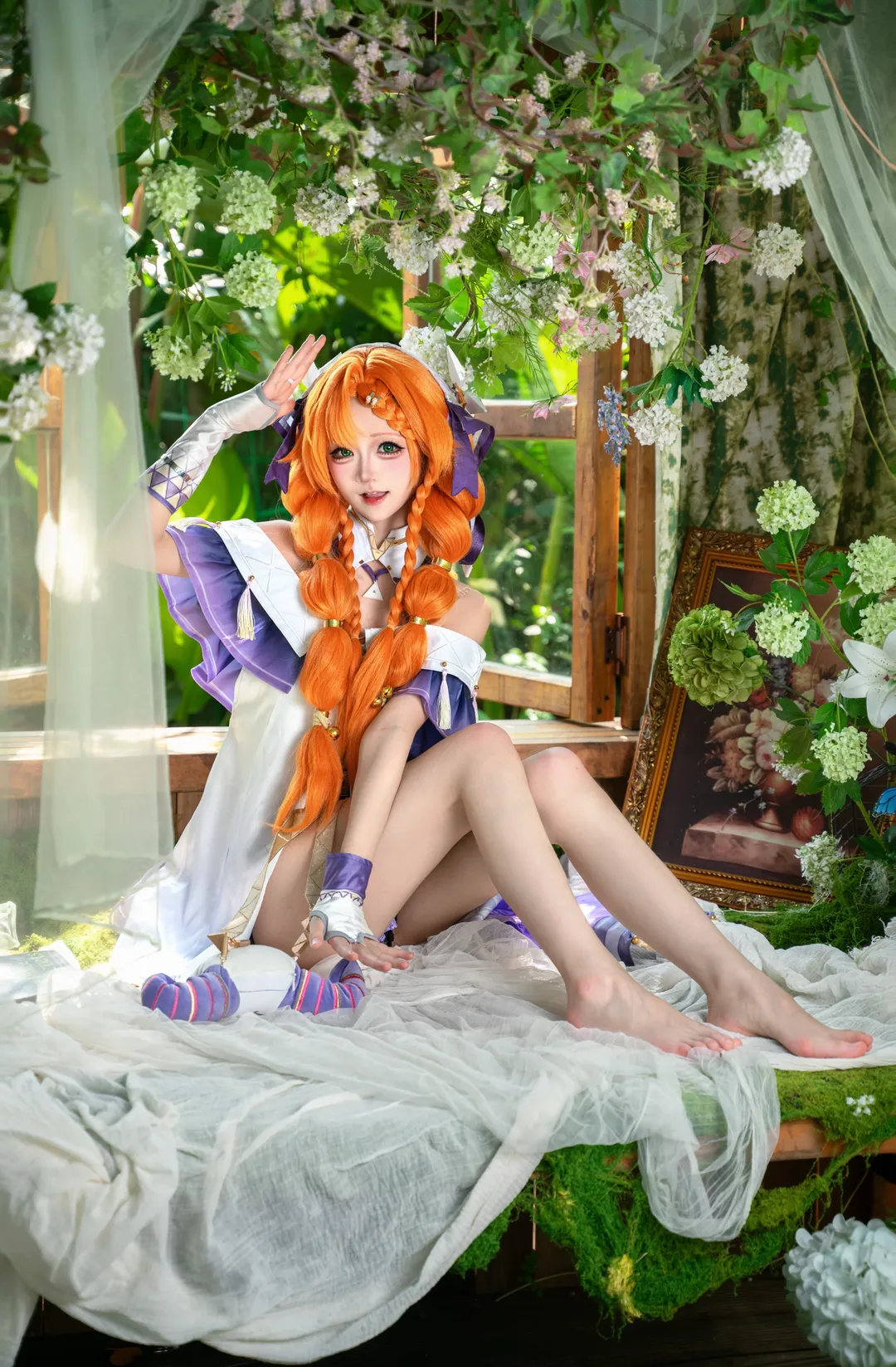 鳴潮, cosplay, 戶外寫真, 西格莉卡cos, 橘發