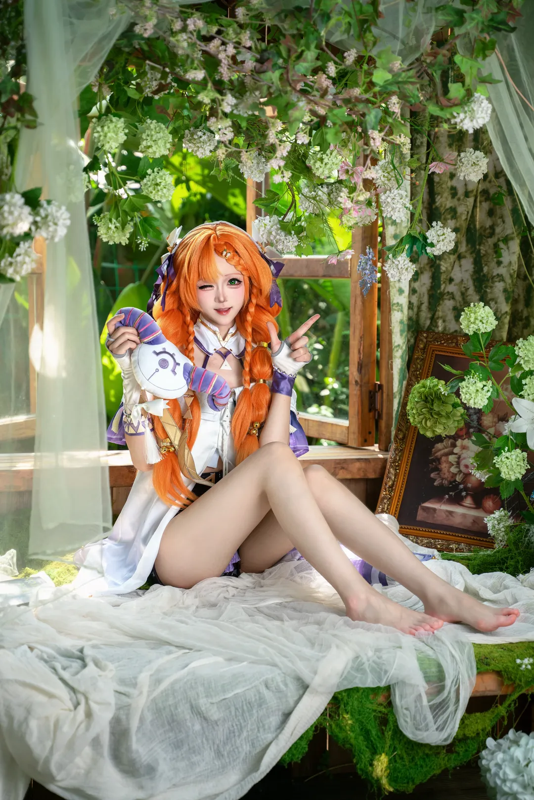 鳴潮, コスプレ, 屋外写真, シグリカコスプレ, オレンジ髪 - 3枚目