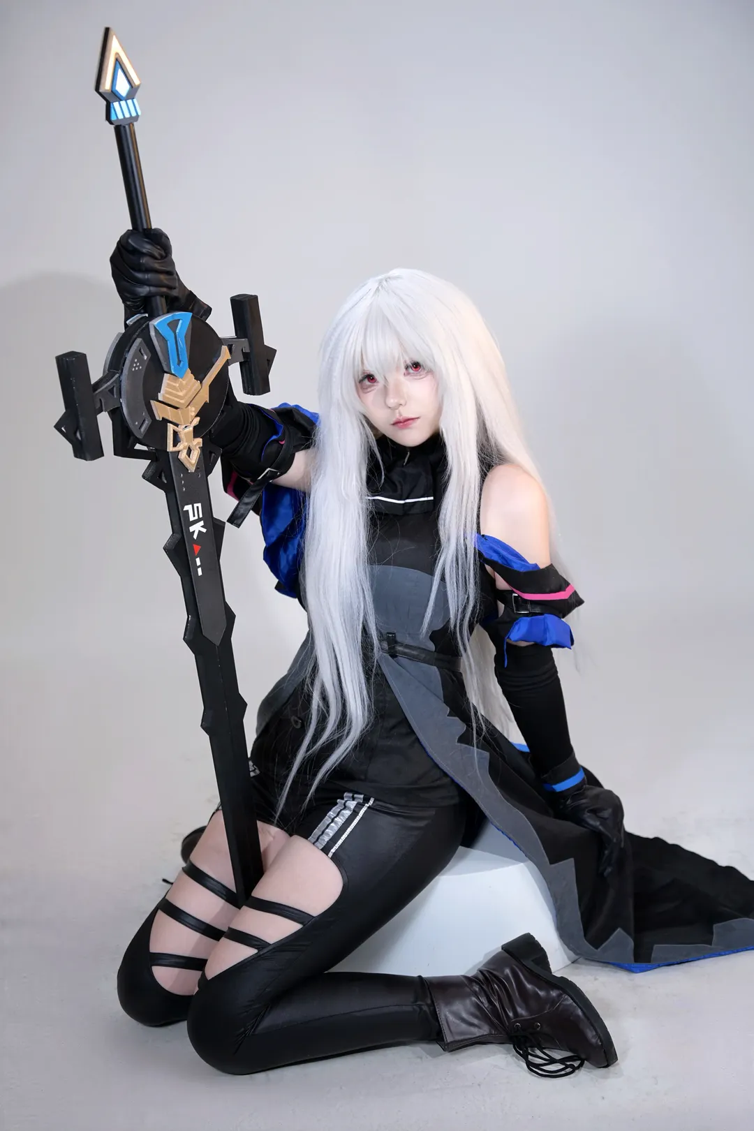 二次元, cosplay, 明日方舟, 斯卡蒂cos, 白棚摄影 - 第1张