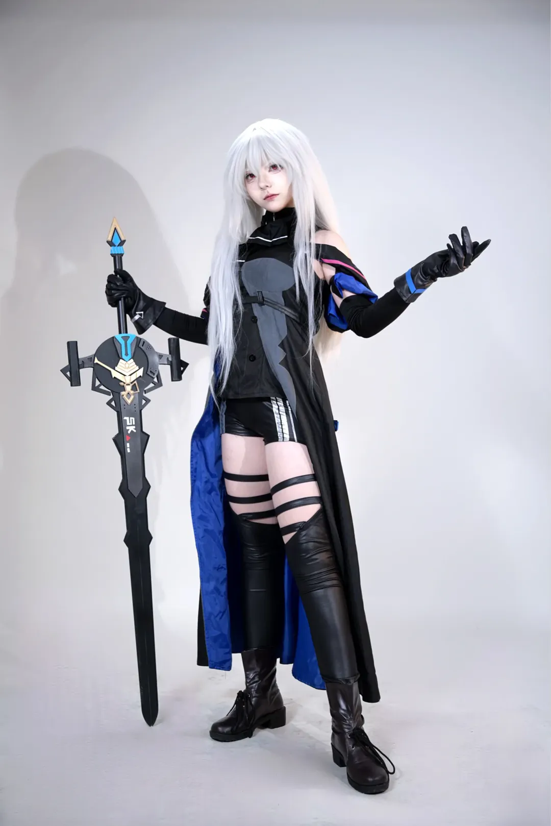 二次元, cosplay, 明日方舟, 斯卡蒂cos, 白棚摄影 - 第10张