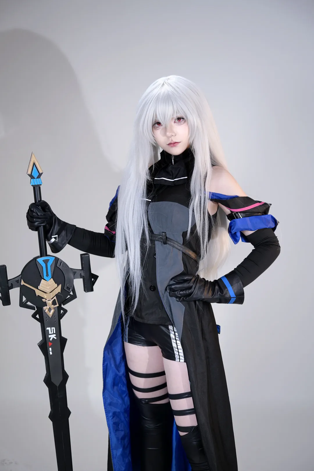 二次元, コスプレ, アークナイツ, スカジ コスプレ, 白ホリ撮影