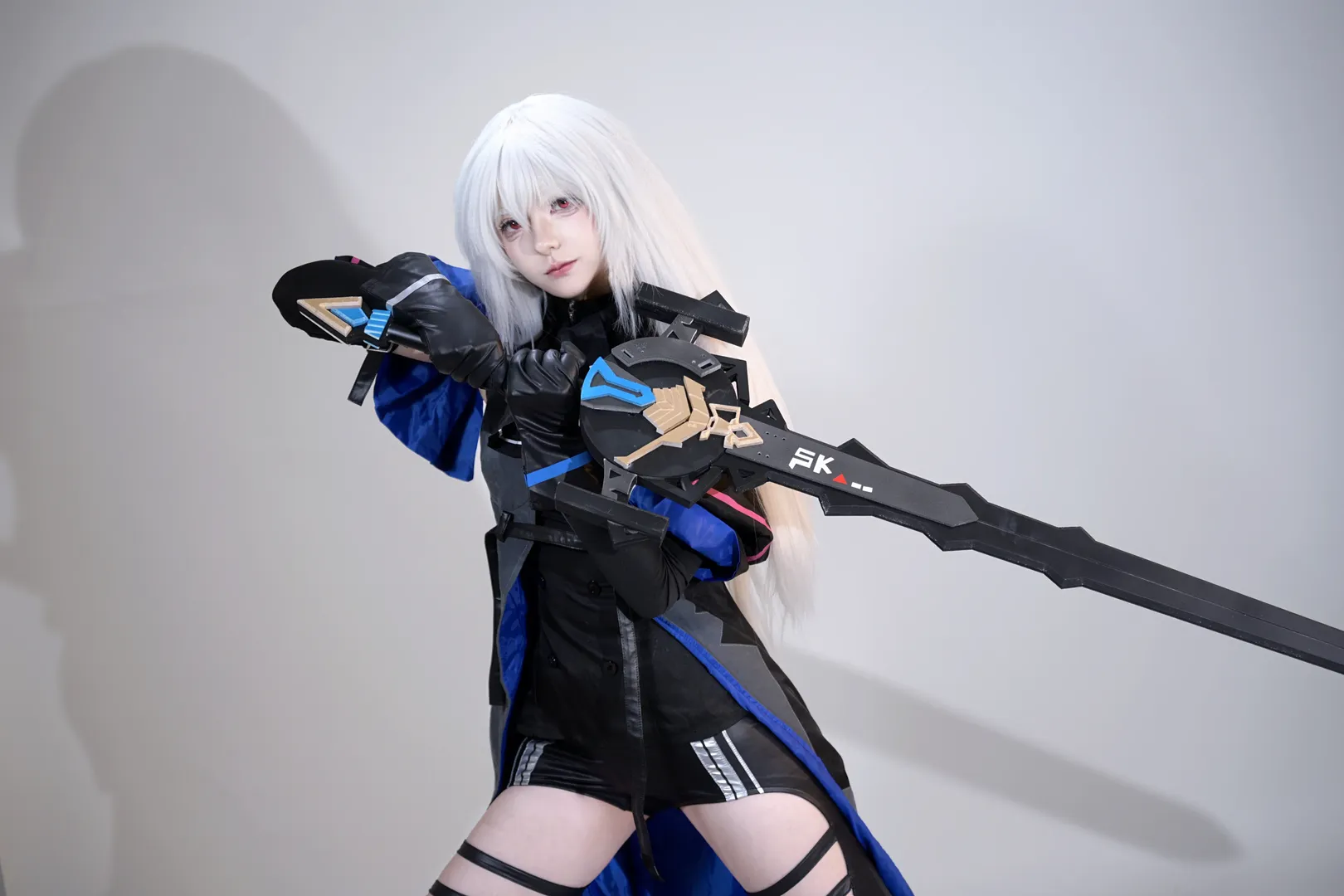 二次元, cosplay, 明日方舟, 斯卡蒂cos, 白棚摄影 - 第5张