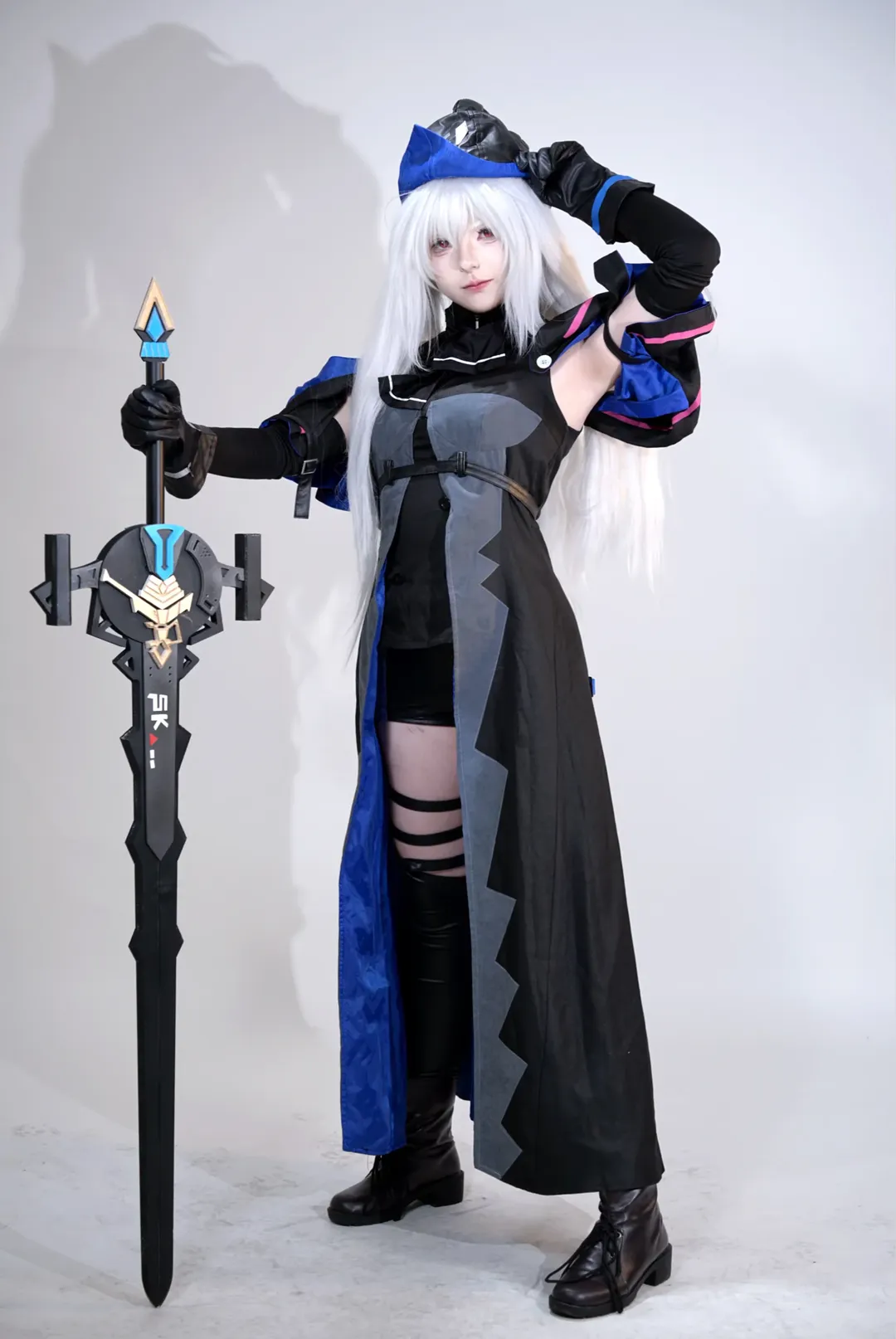 二次元, cosplay, 明日方舟, 斯卡蒂cos, 白棚摄影 - 第6张