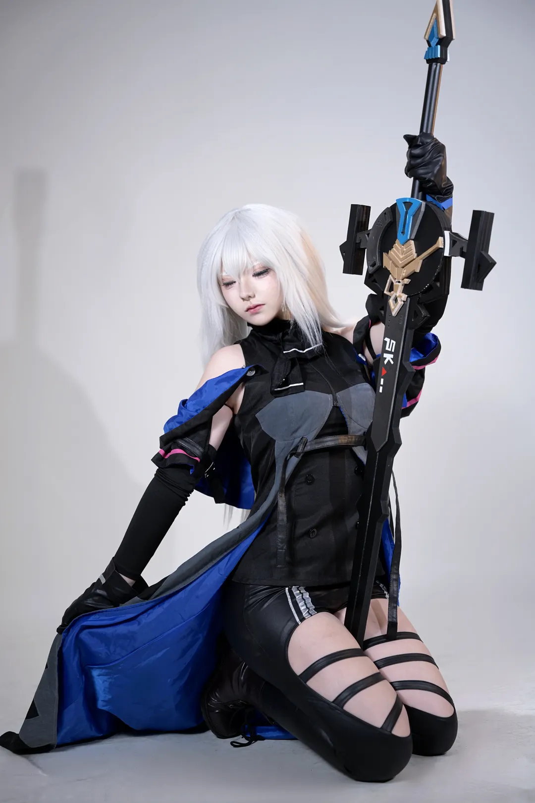 二次元, cosplay, 明日方舟, 斯卡蒂cos, 白棚摄影 - 第9张