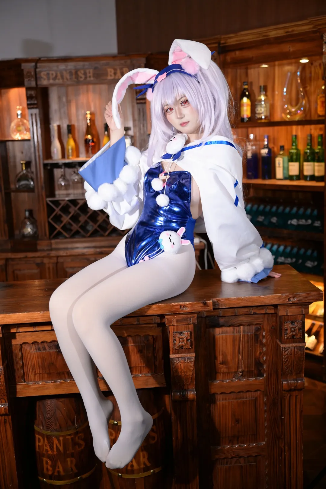 アズールレーン, ラフィー コスプレ, バニーガール, コスプレ撮影, アニメ風写真セット - 1枚目