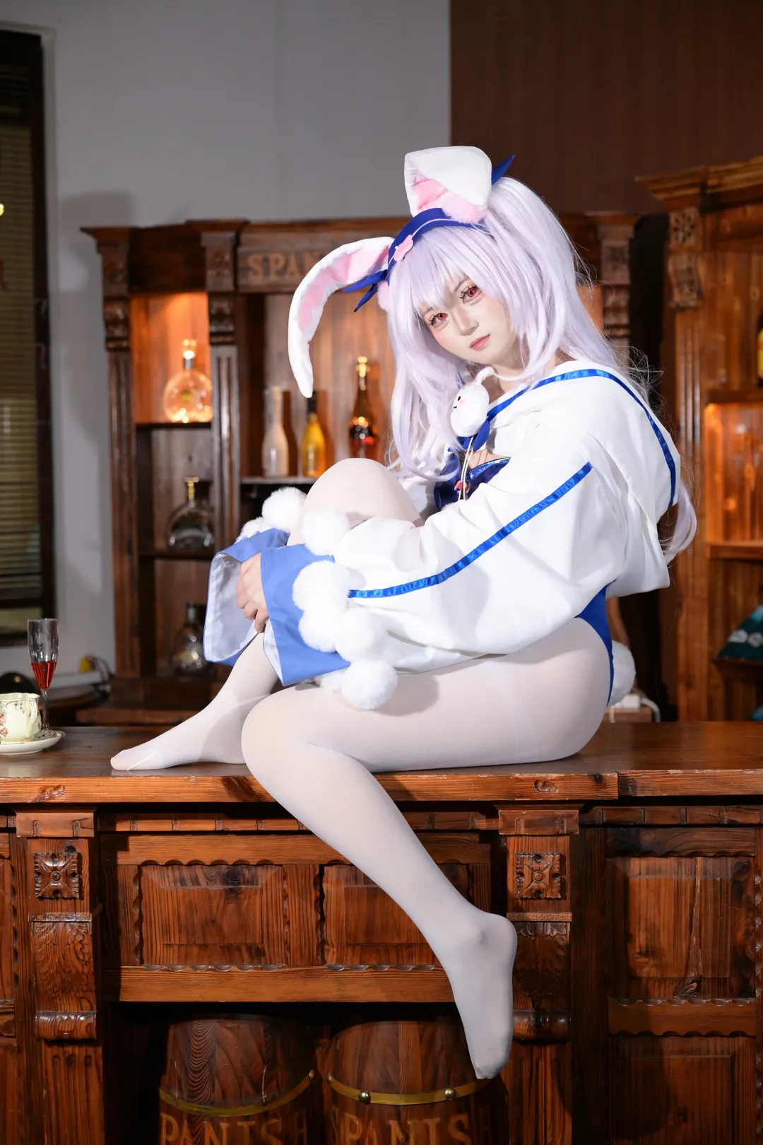 アズールレーン, ラフィー コスプレ, バニーガール, コスプレ撮影, アニメ風写真セット - 3枚目