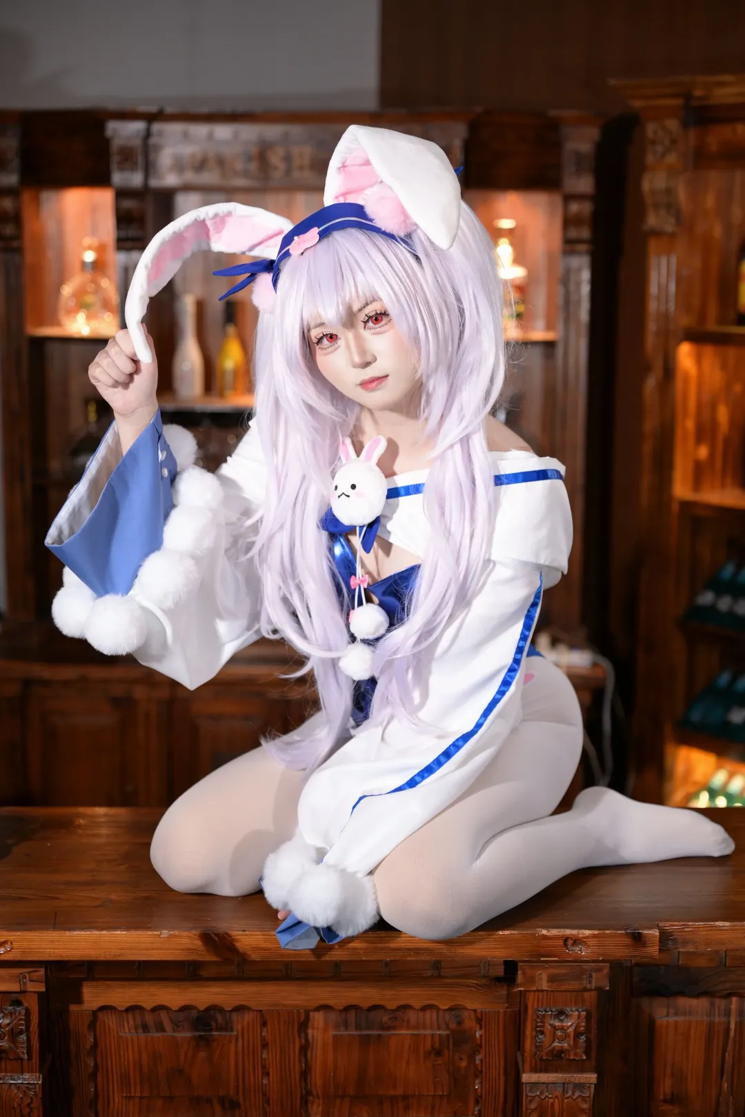 アズールレーン, ラフィー コスプレ, バニーガール, コスプレ撮影, アニメ風写真セット - 7枚目