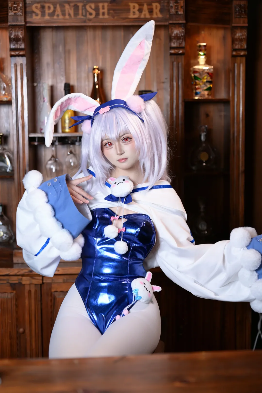 アズールレーン, ラフィー コスプレ, バニーガール, コスプレ撮影, アニメ風写真セット - 8枚目