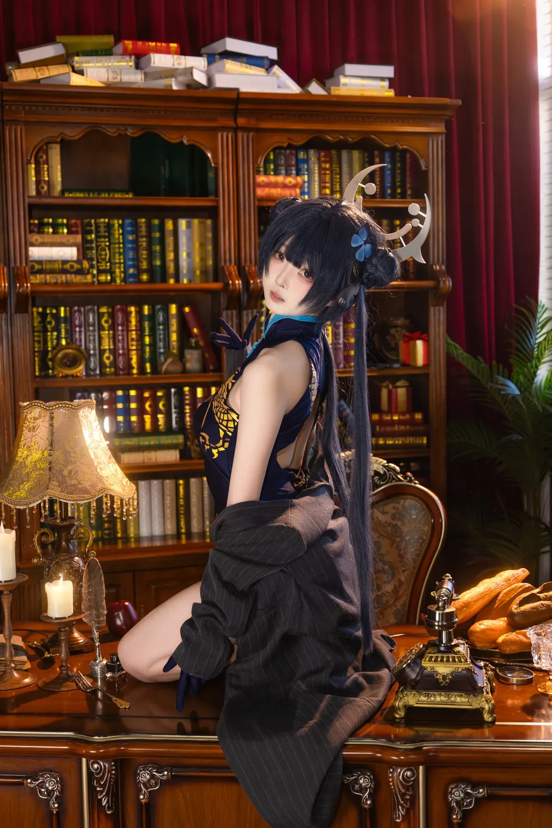 cosplay, 蔚蓝档案, 妃咲cos, 旗袍, 古典风