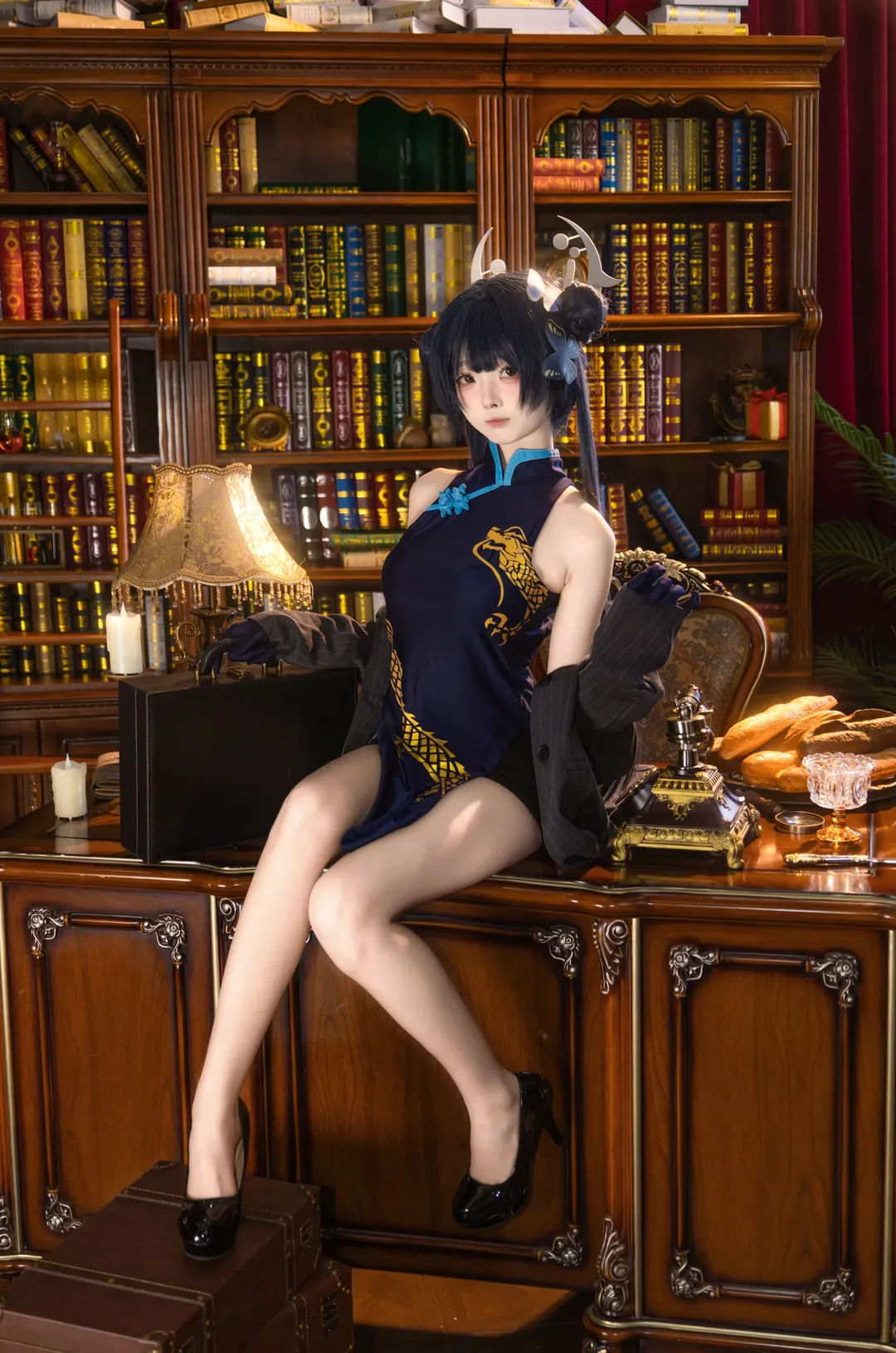 cosplay, 蔚蓝档案, 妃咲cos, 旗袍, 古典风 - 第2张