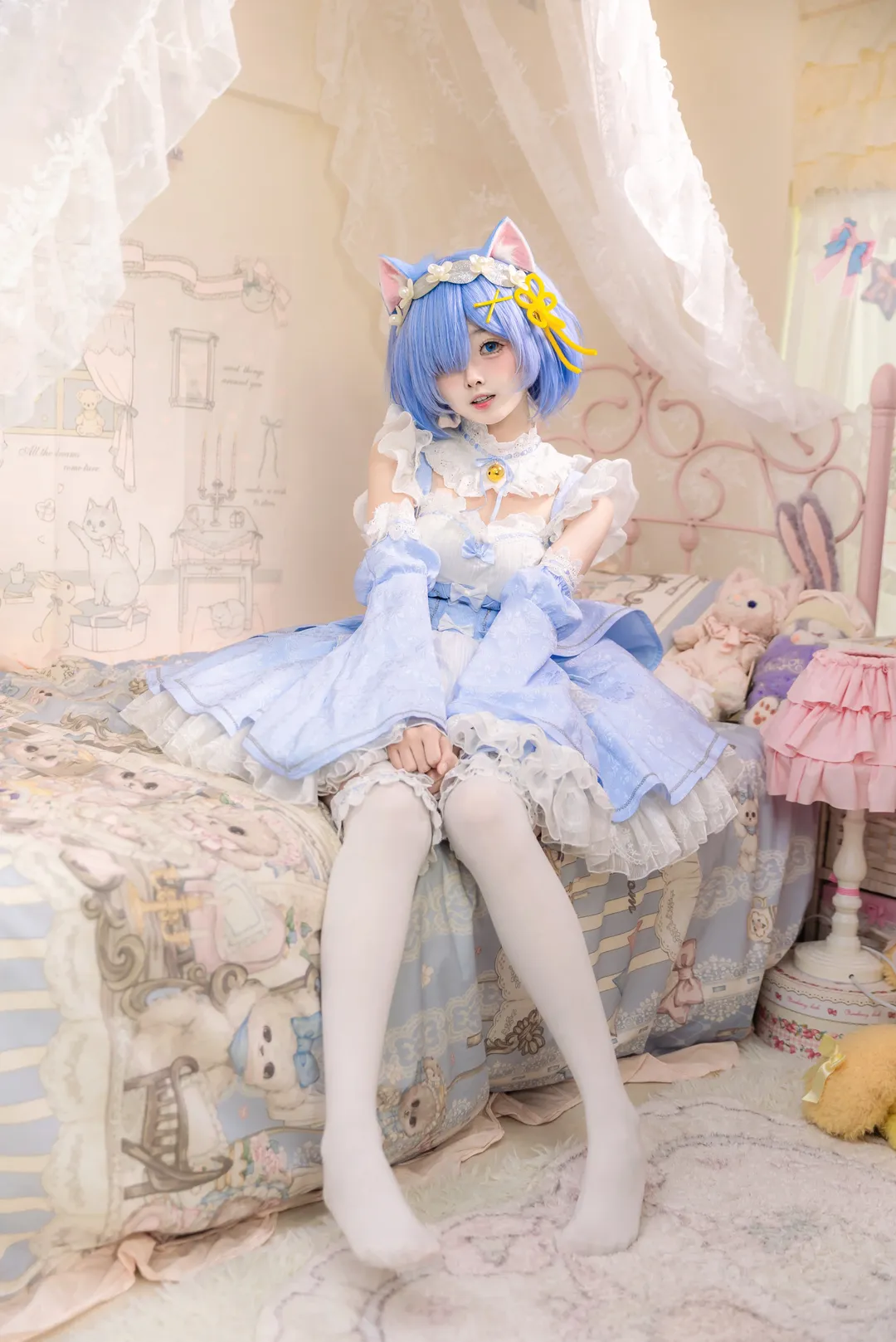 二次元摄影, 蕾姆cos, 从零开始的异世界, cosplay分享, 洛丽塔穿搭 - 第1张