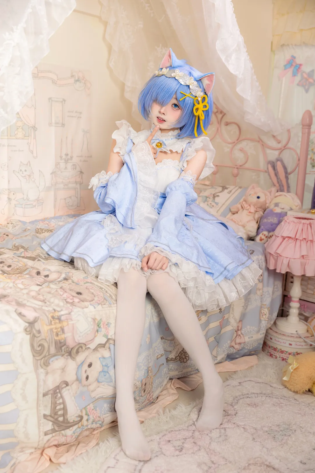 二次元摄影, 蕾姆cos, 从零开始的异世界, cosplay分享, 洛丽塔穿搭 - 第3张
