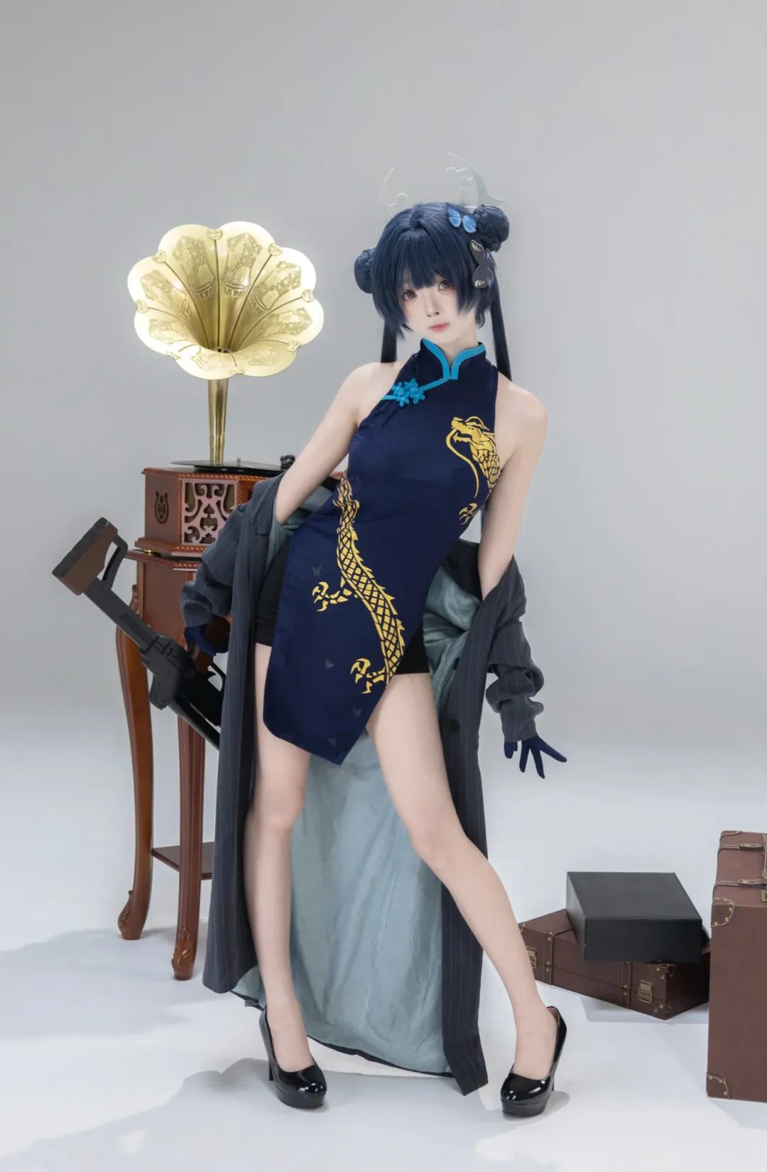 蔚蓝档案, 妃咲cos, 二次元cos, 旗袍cosplay, 复古风摄影 - 第3张
