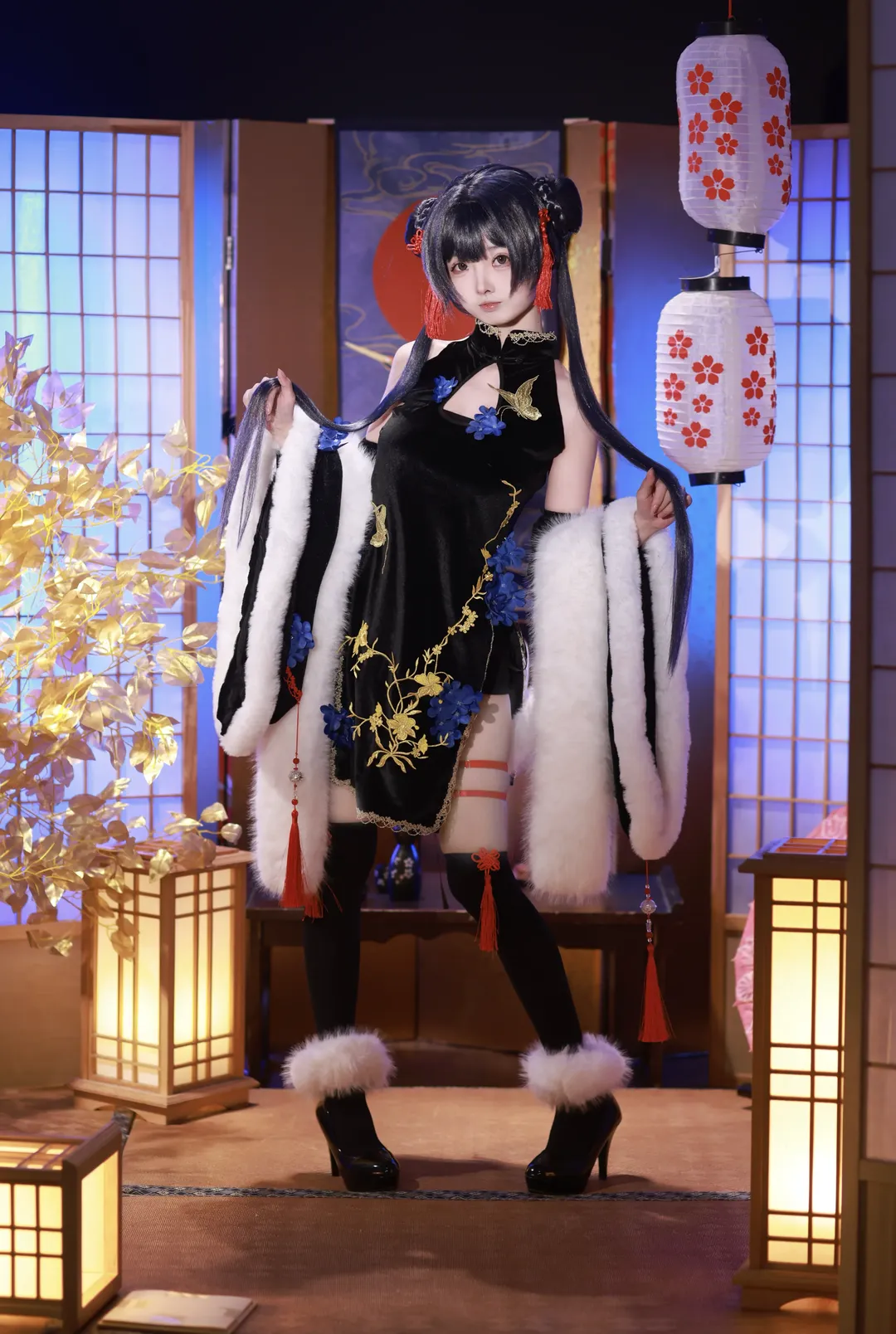 ブルーアーカイブ, キサキ コスプレ, チャイナドレスコスプレ, 新中国風スタイル, スタジオ撮影 - 1枚目
