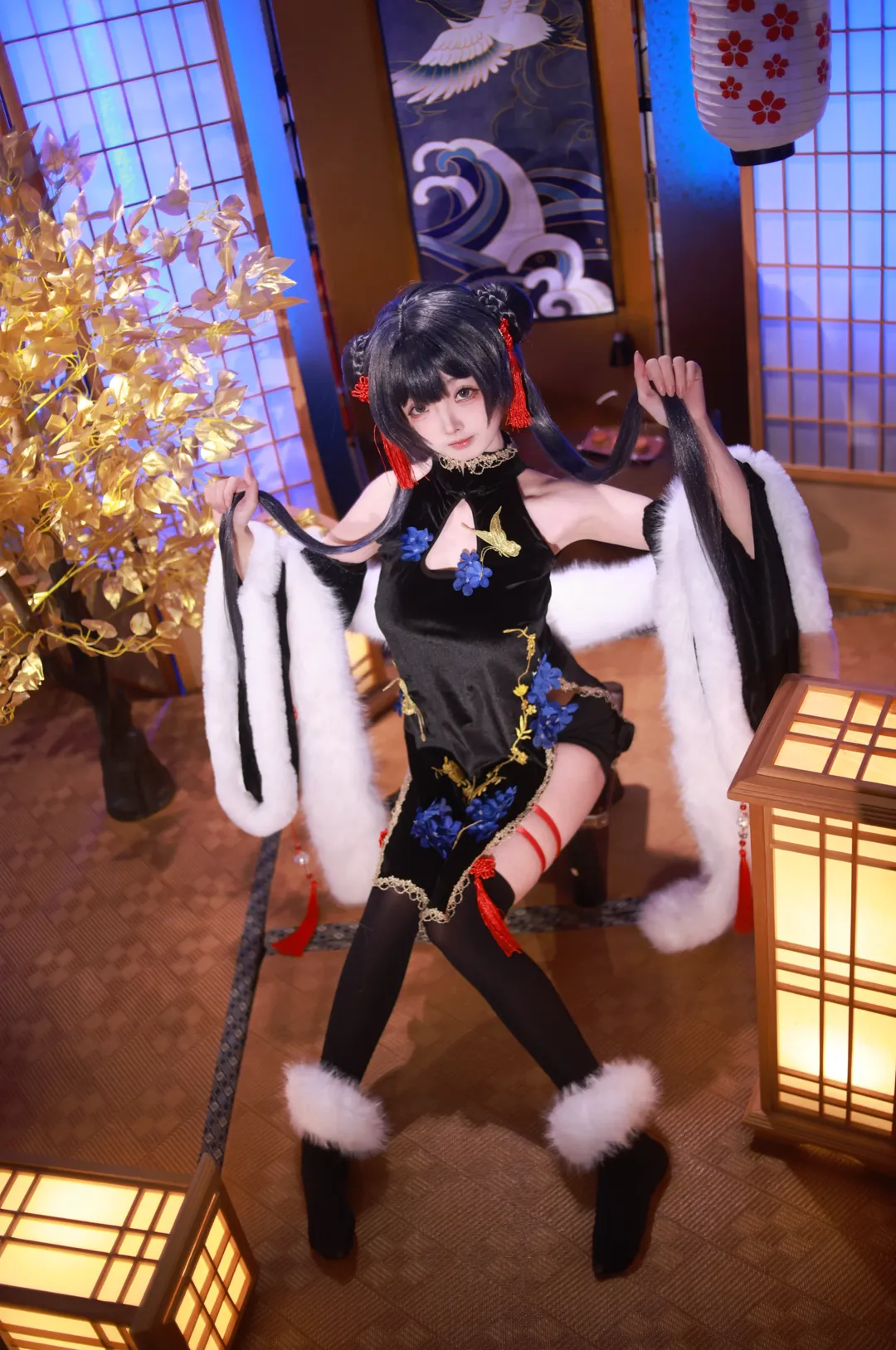 ブルーアーカイブ, キサキ コスプレ, チャイナドレスコスプレ, 新中国風スタイル, スタジオ撮影 - 5枚目