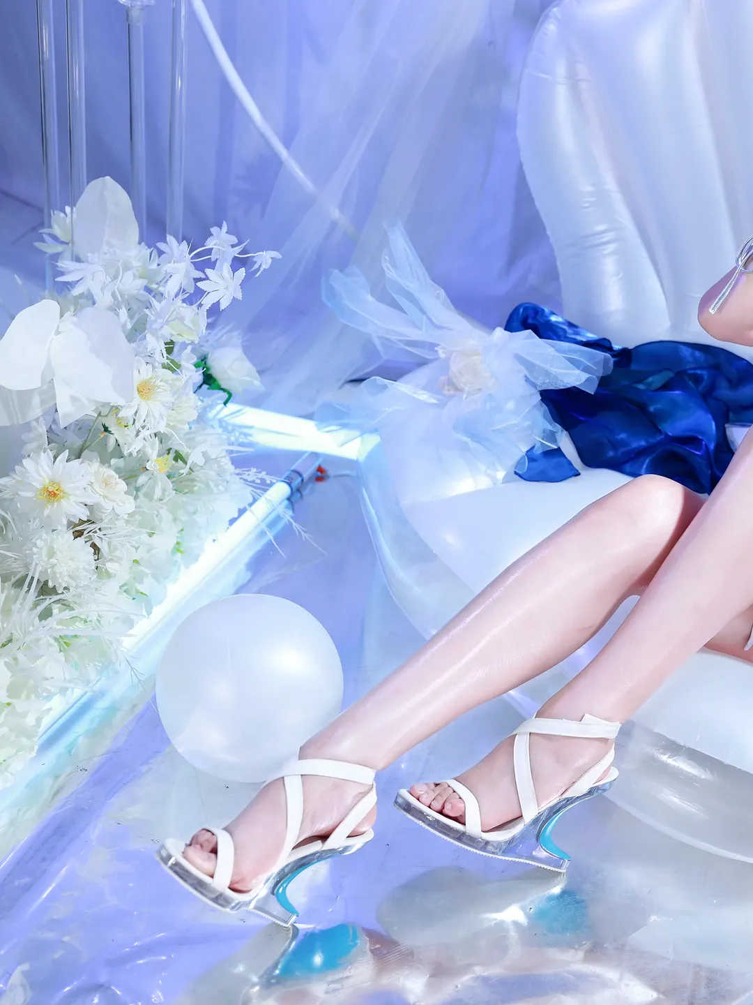 角色扮演, 棚拍, 守岸人cos, 二次元cosplay, 蓝色系cos - 第1张
