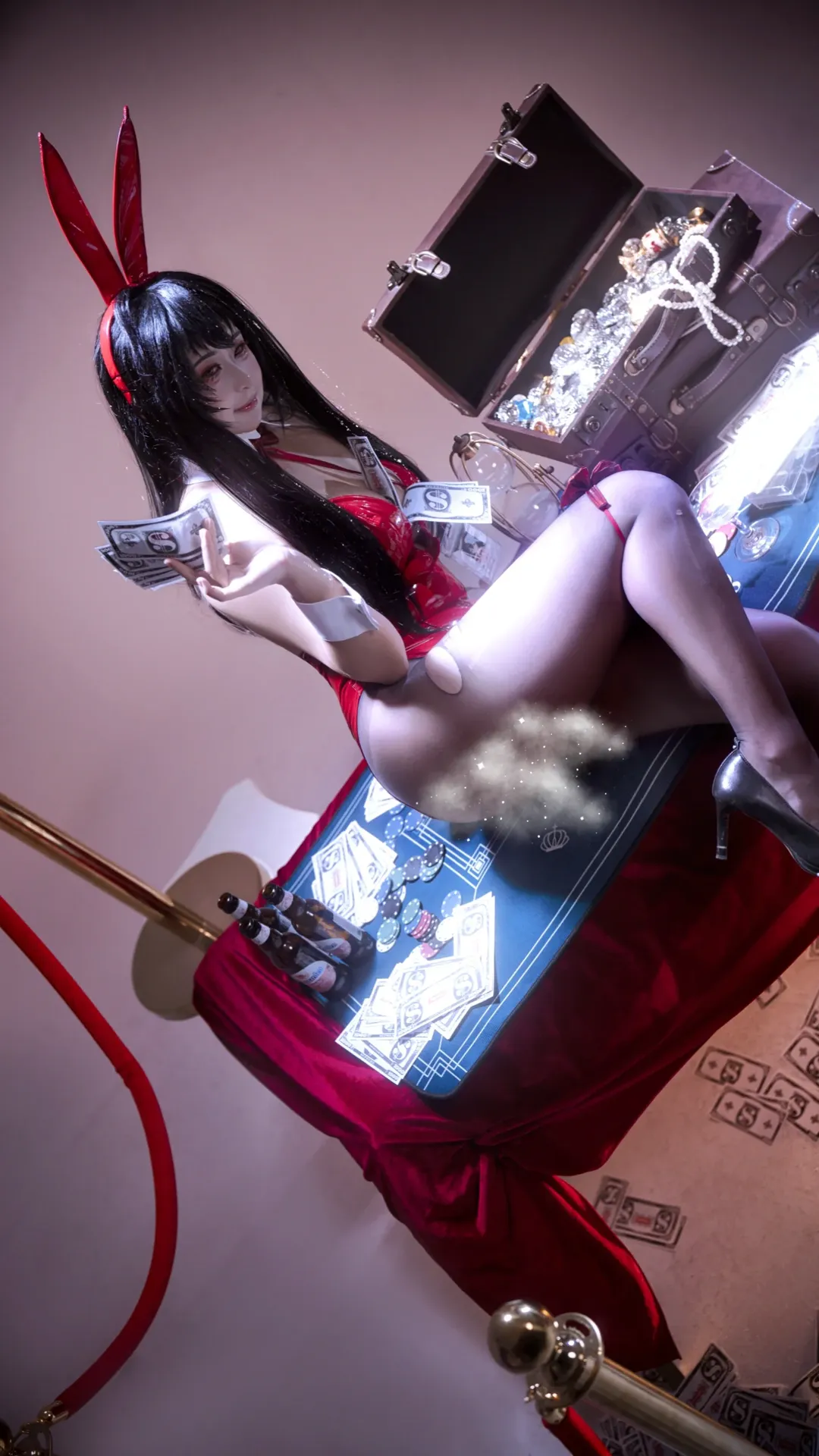 2D, cosplay, Azur Lane, Bunny girl, Taihou cosplay - Image 3