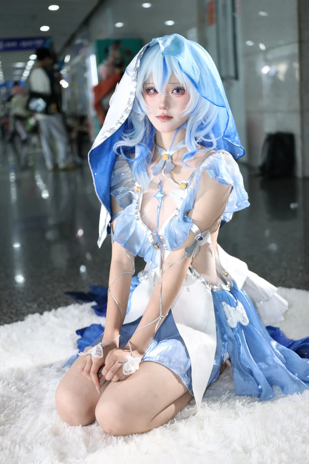 鸣潮, 二次元摄影, 守岸人cos, 展会返图, 蓝白系Coser