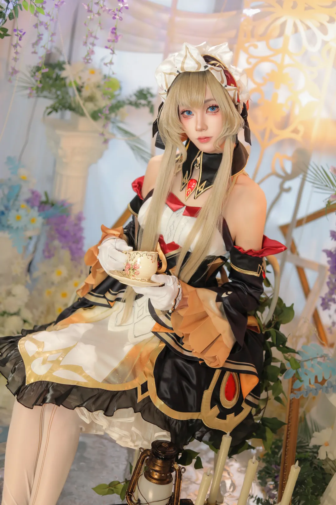 Genshin Impact, Vintage vibe, Cosplay photography, Sandrone Marionette cosplay, Teyvat Tea Party - Image 3