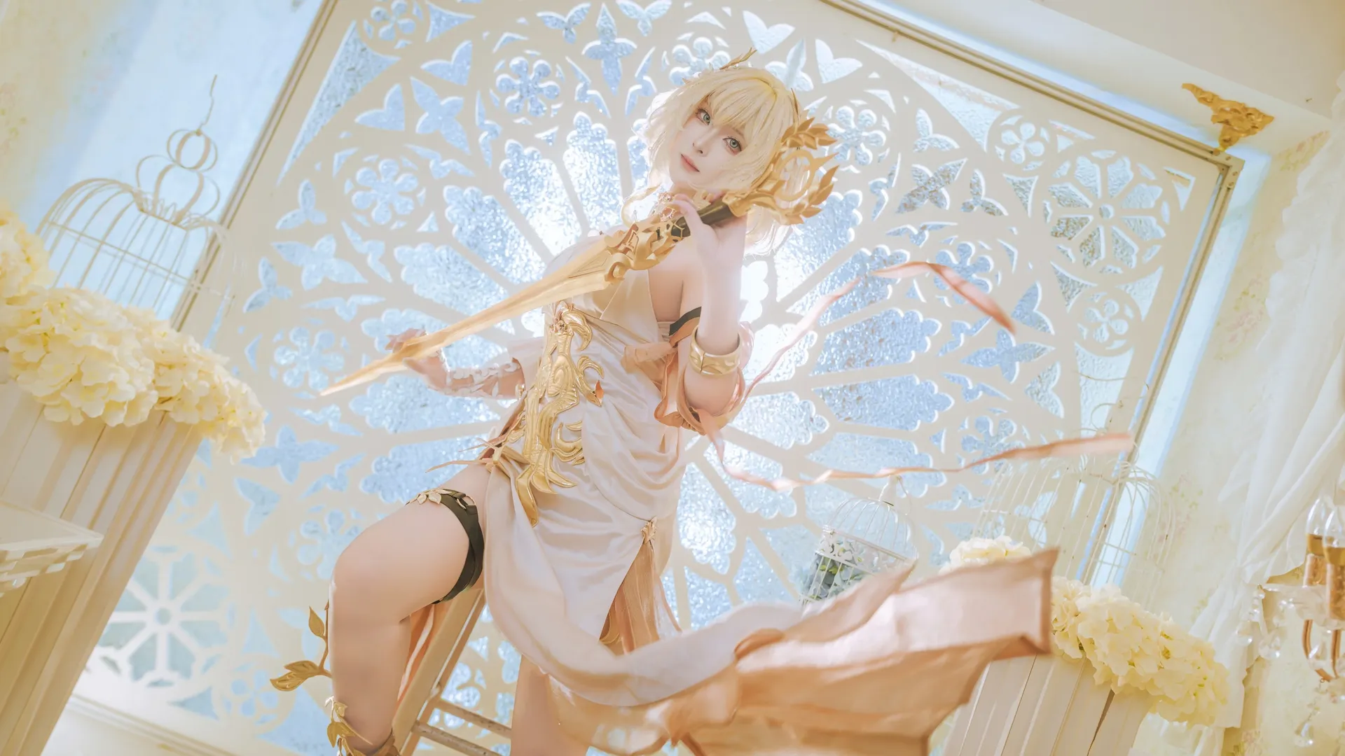 角色还原, cosplay, 阿格莱雅cos, 崩坏星穹铁道, 黄金织者 - 第3张