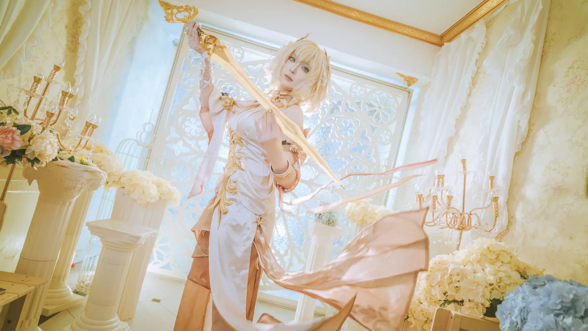 角色还原, cosplay, 阿格莱雅cos, 崩坏星穹铁道, 黄金织者 - 第4张