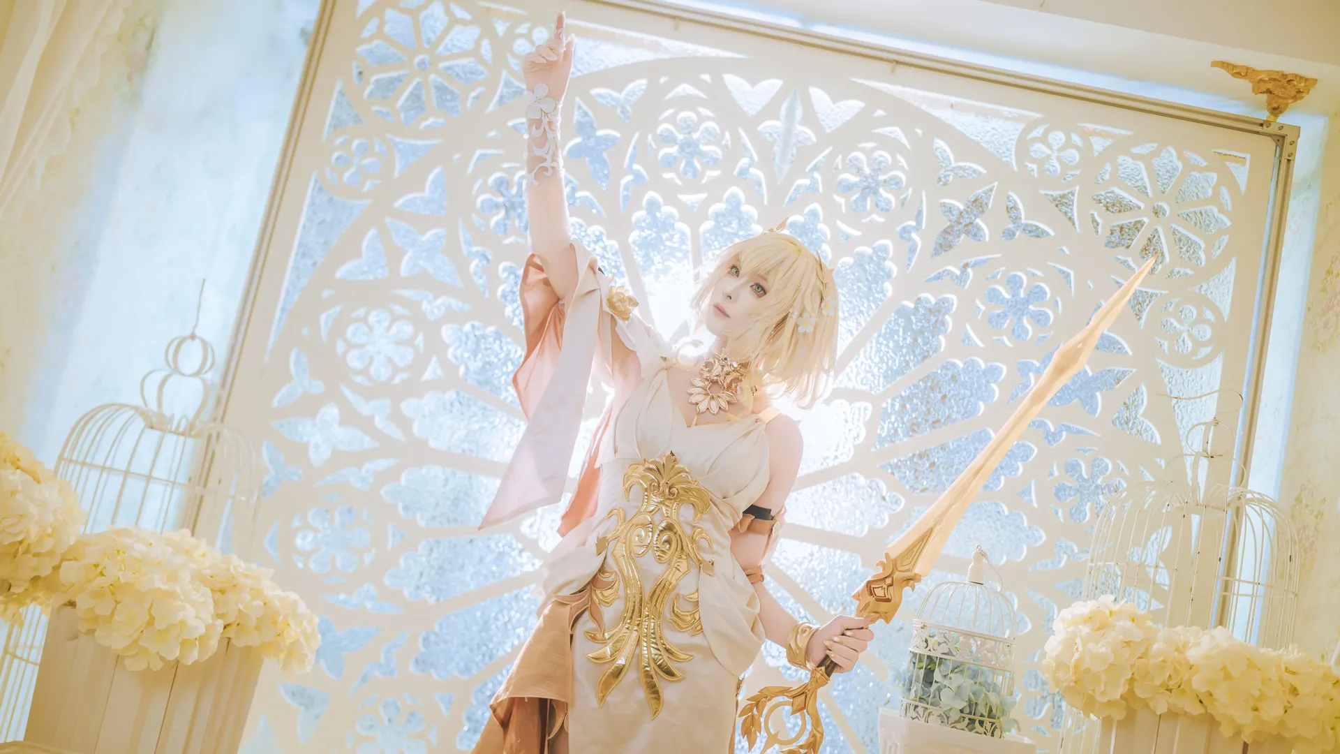 角色还原, cosplay, 阿格莱雅cos, 崩坏星穹铁道, 黄金织者 - 第5张