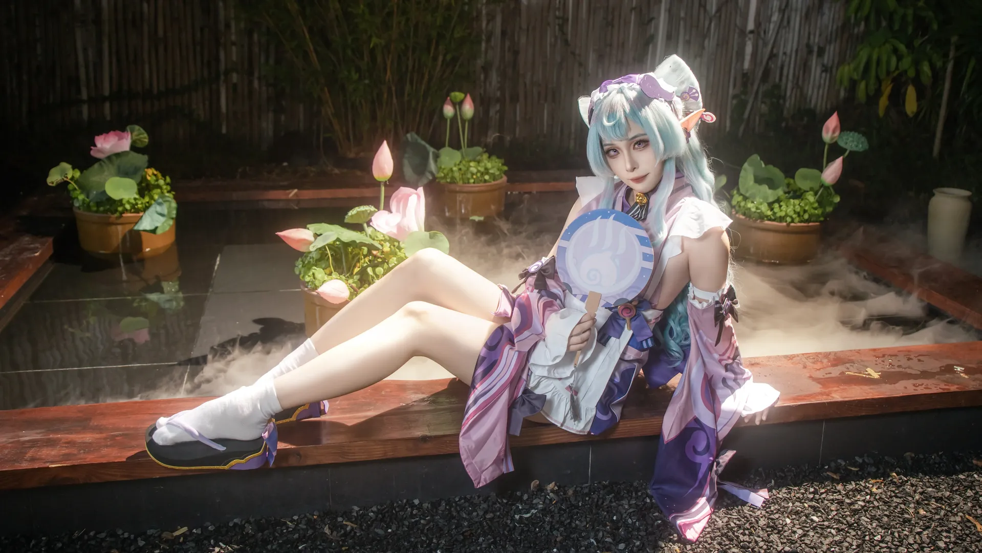 Cosplay, Genshin Impact, Atmospheric photography, Japanese style, Clothing details