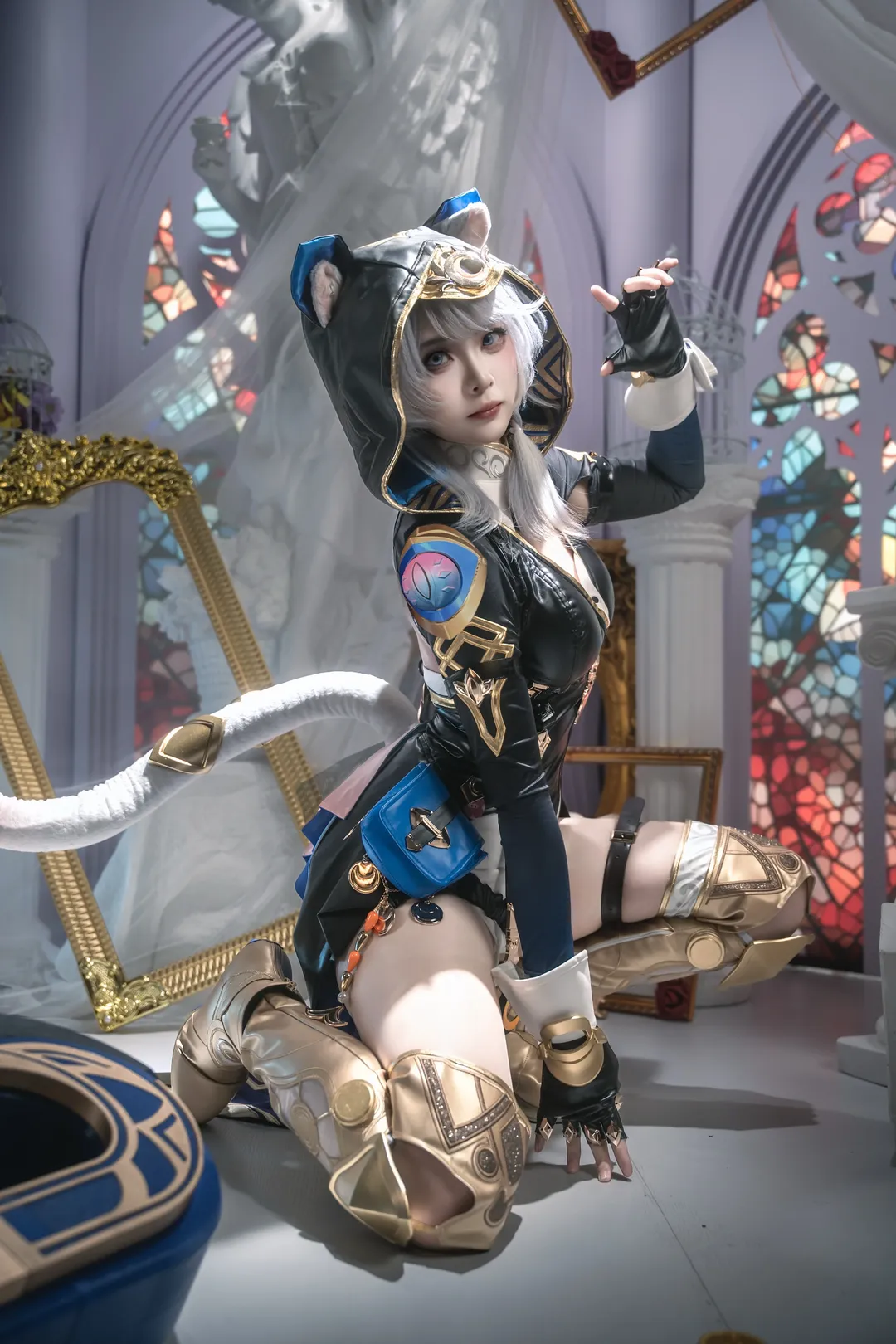 Honkai: Star Rail, Cifera Cosplay, Catgirl, Scene reconstruction, High-quality cosplay