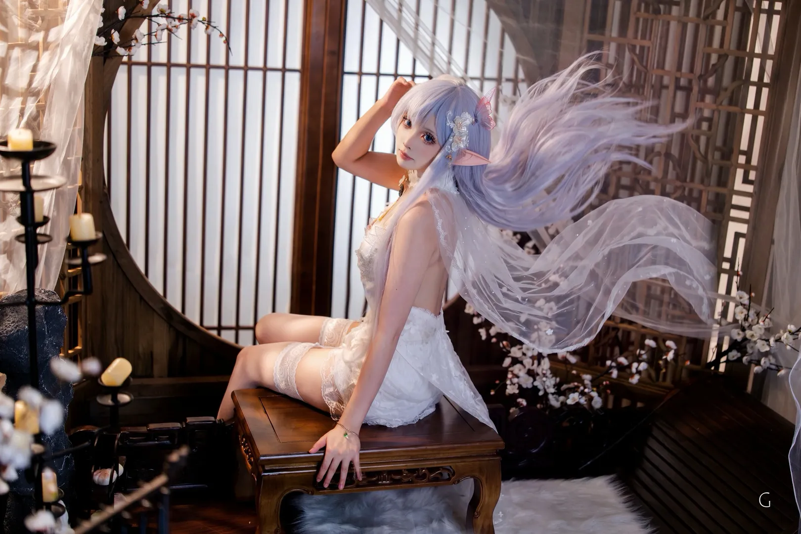 碧蓝航线, 精灵耳, cosplay摄影, 阿尔比恩cos, 新中式 - 第2张