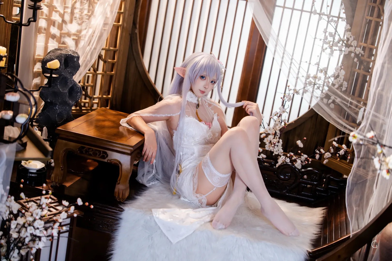 碧蓝航线, 精灵耳, cosplay摄影, 阿尔比恩cos, 新中式 - 第3张