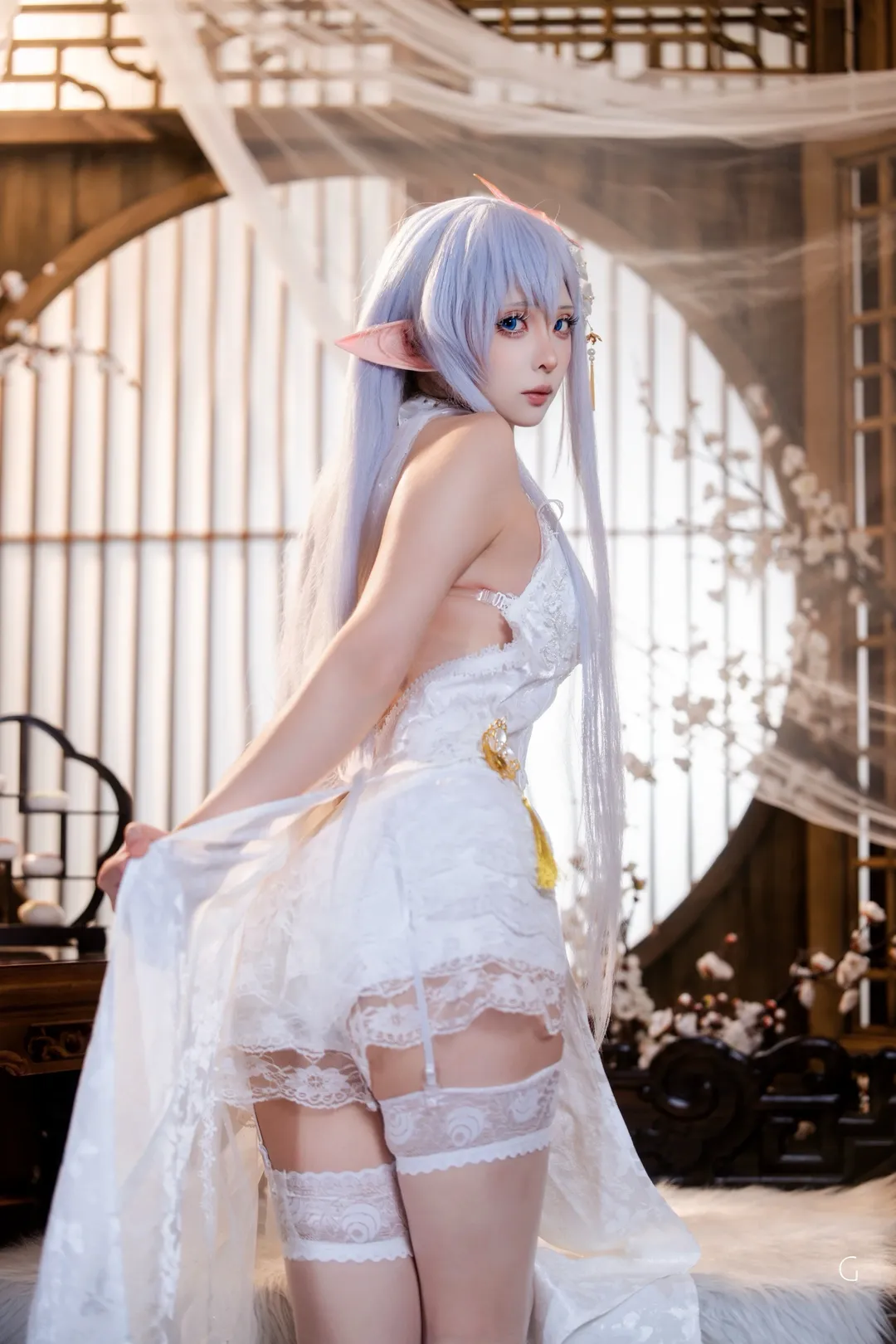碧蓝航线, 精灵耳, cosplay摄影, 阿尔比恩cos, 新中式 - 第5张