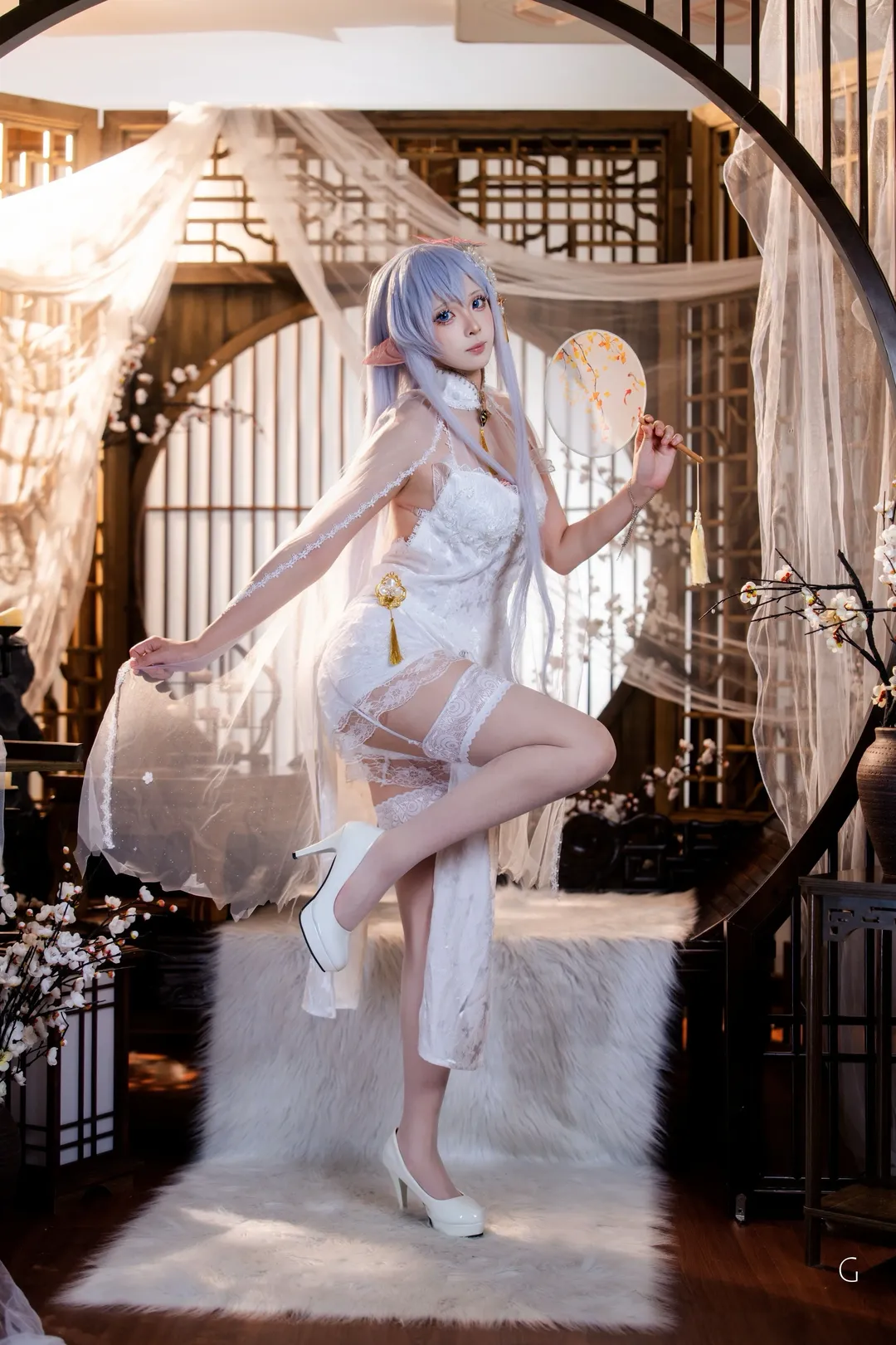 碧蓝航线, 精灵耳, cosplay摄影, 阿尔比恩cos, 新中式