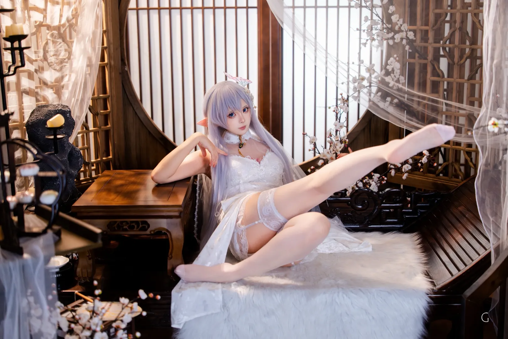 碧蓝航线, 精灵耳, cosplay摄影, 阿尔比恩cos, 新中式 - 第8张