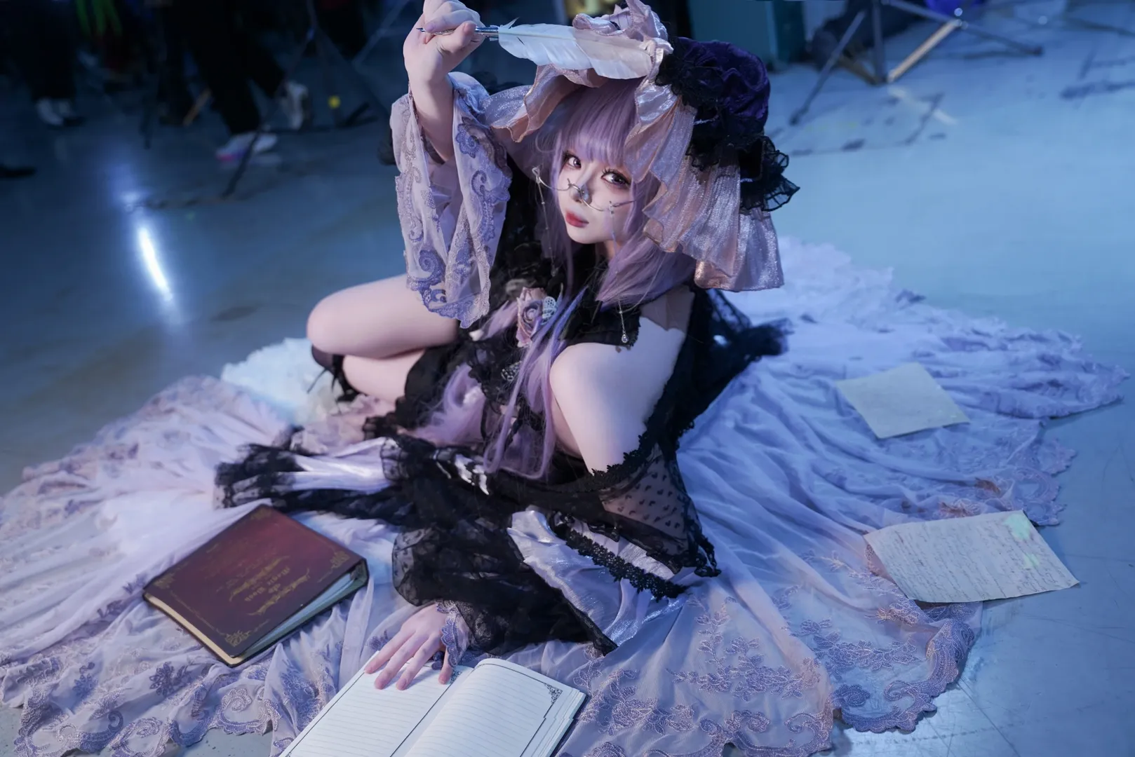 东方Project, 漫展场照, 二次元cosplay, 帕秋莉cos, 紫发洛丽塔 - 第1张