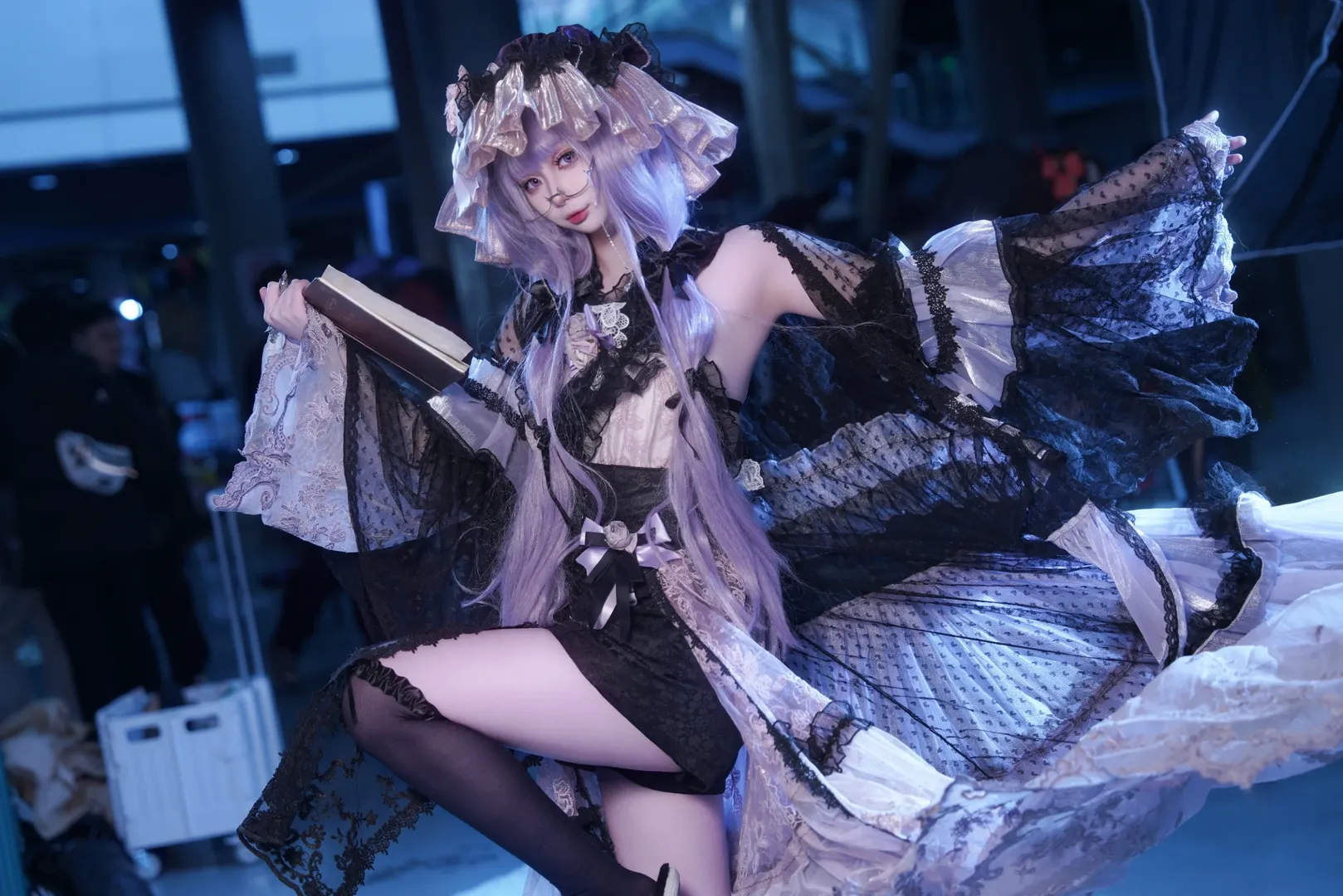 东方Project, 漫展场照, 二次元cosplay, 帕秋莉cos, 紫发洛丽塔 - 第4张