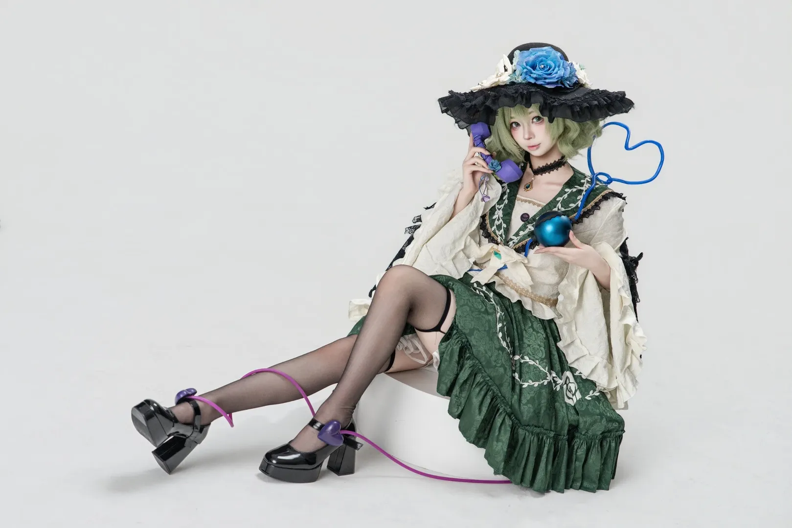 东方project, 古明地恋cos, 二次元角色扮演, 车万cosplay, 白棚摄影 - 第4张