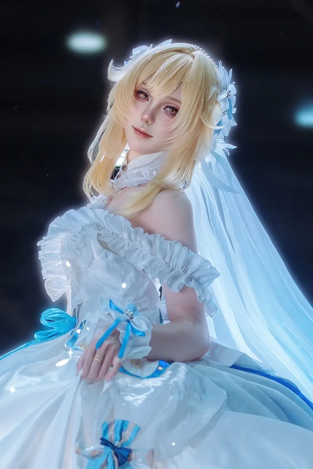 原神, cosplay, 花嫁, 荧cos, 旅行者 - 第2张