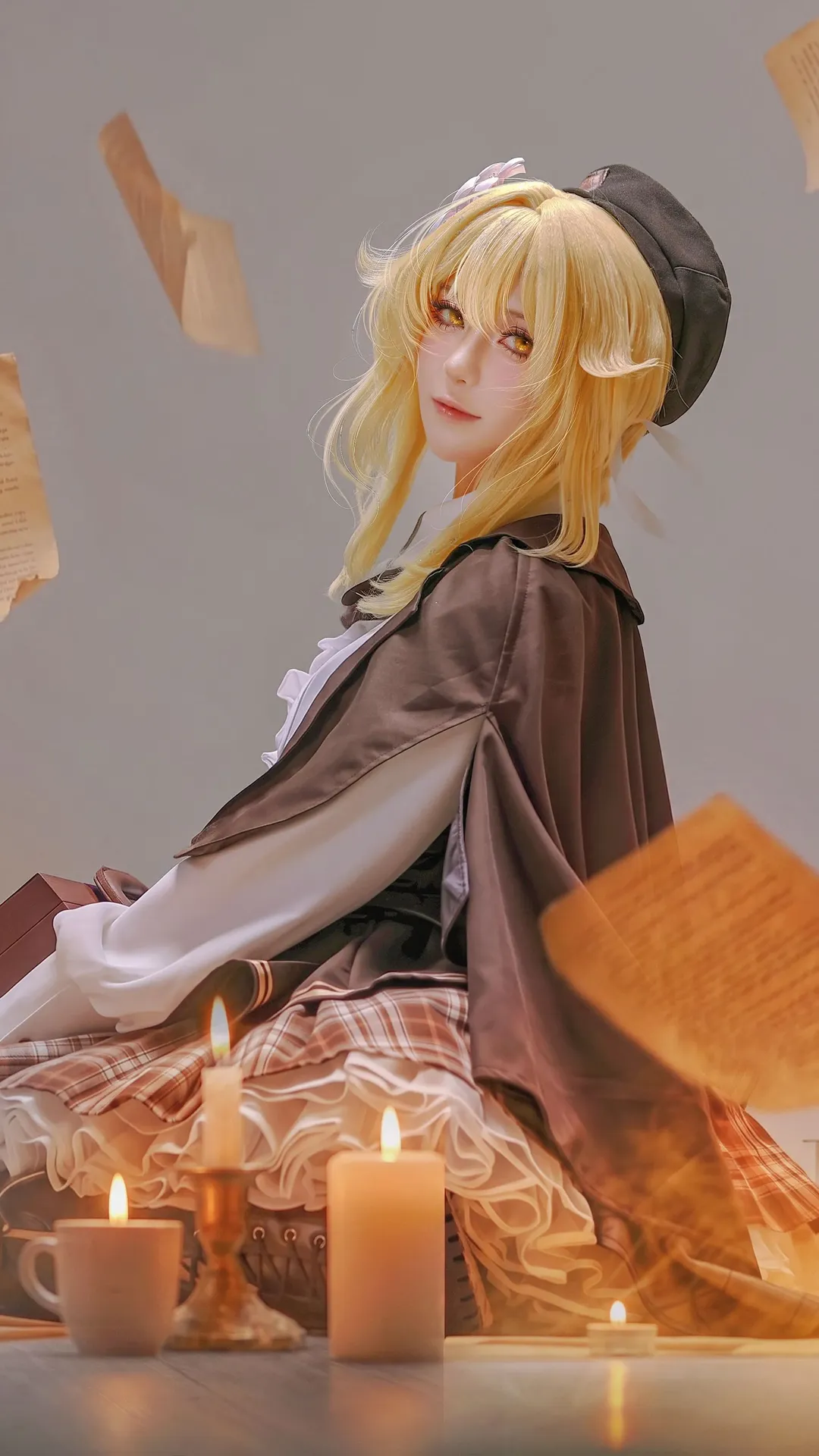 ロールプレイ, 原神, 蛍 コスプレ, コスプレ撮影, 魔法書の雰囲気 - 1枚目