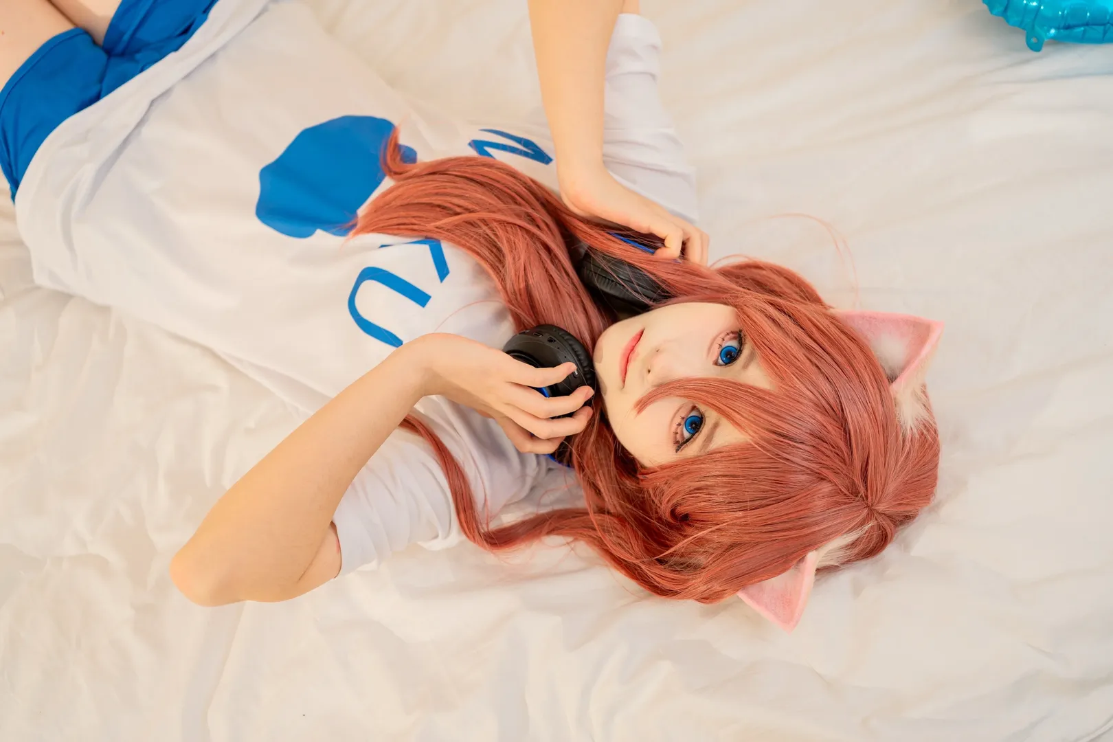 中野三玖cos, 五等分的花嫁, 猫耳cos, 日常cosplay, 居家风cos - 第1张